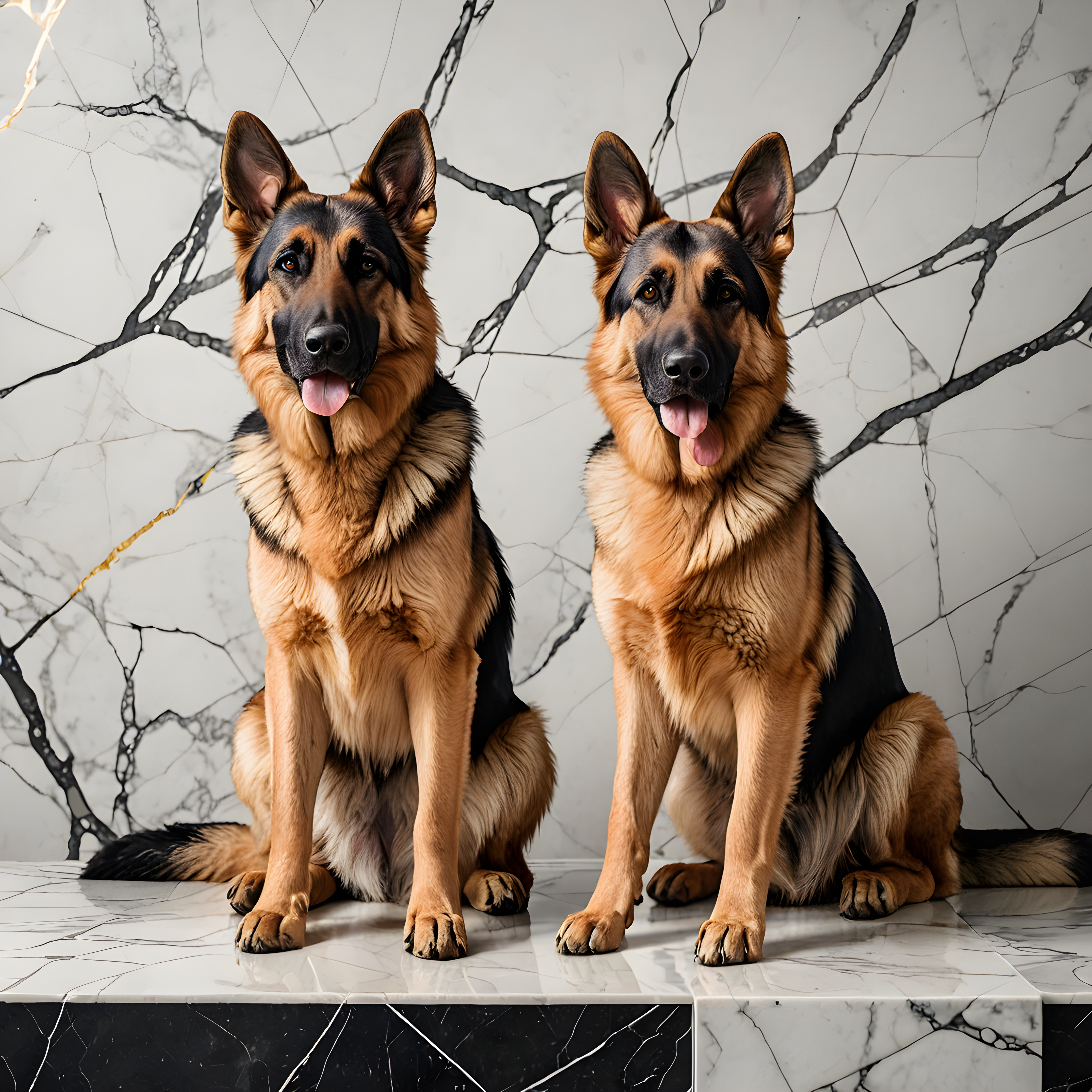 German Shepherd — Minimalist Line Art (Luxury)