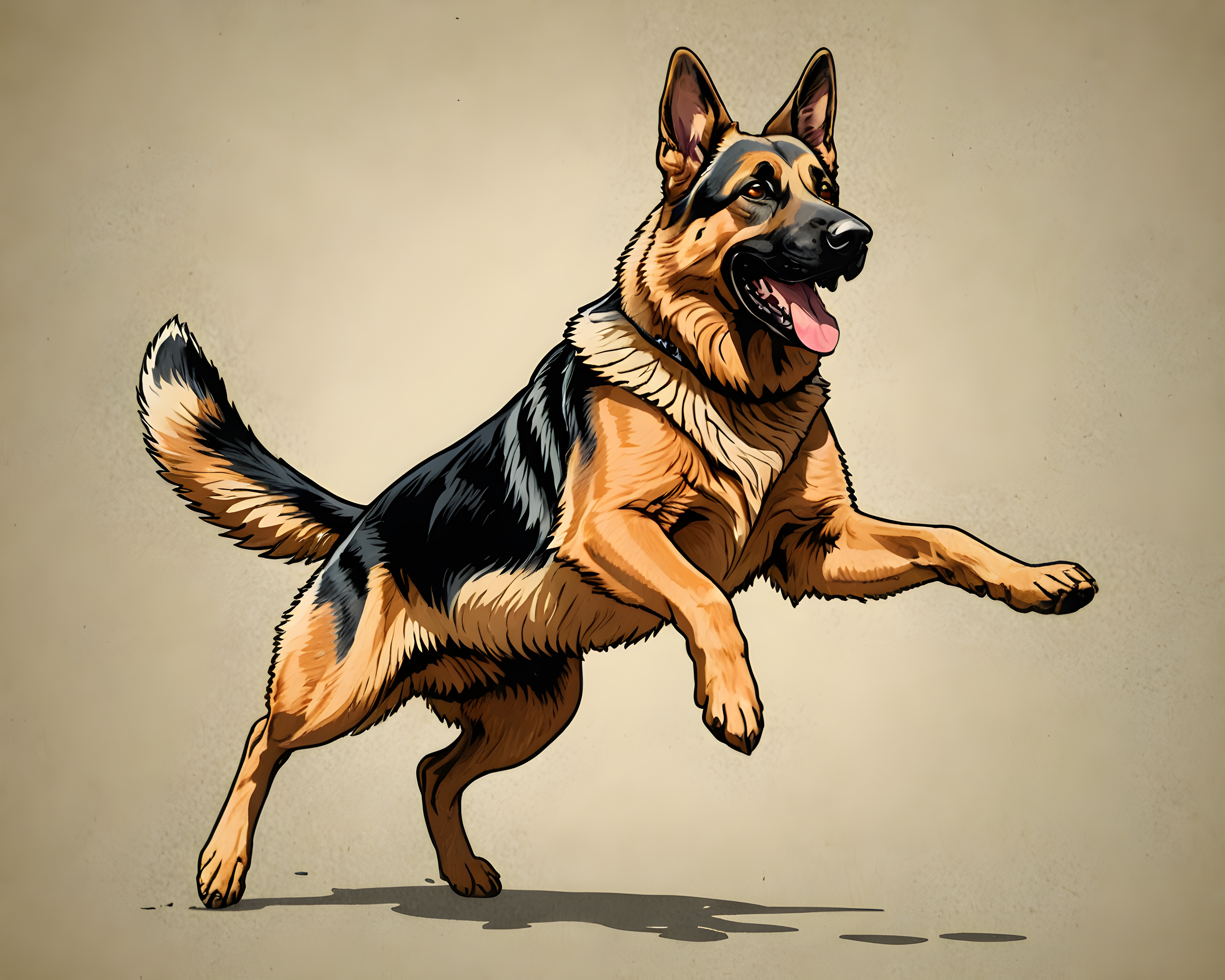German Shepherd — Retro (Funny)