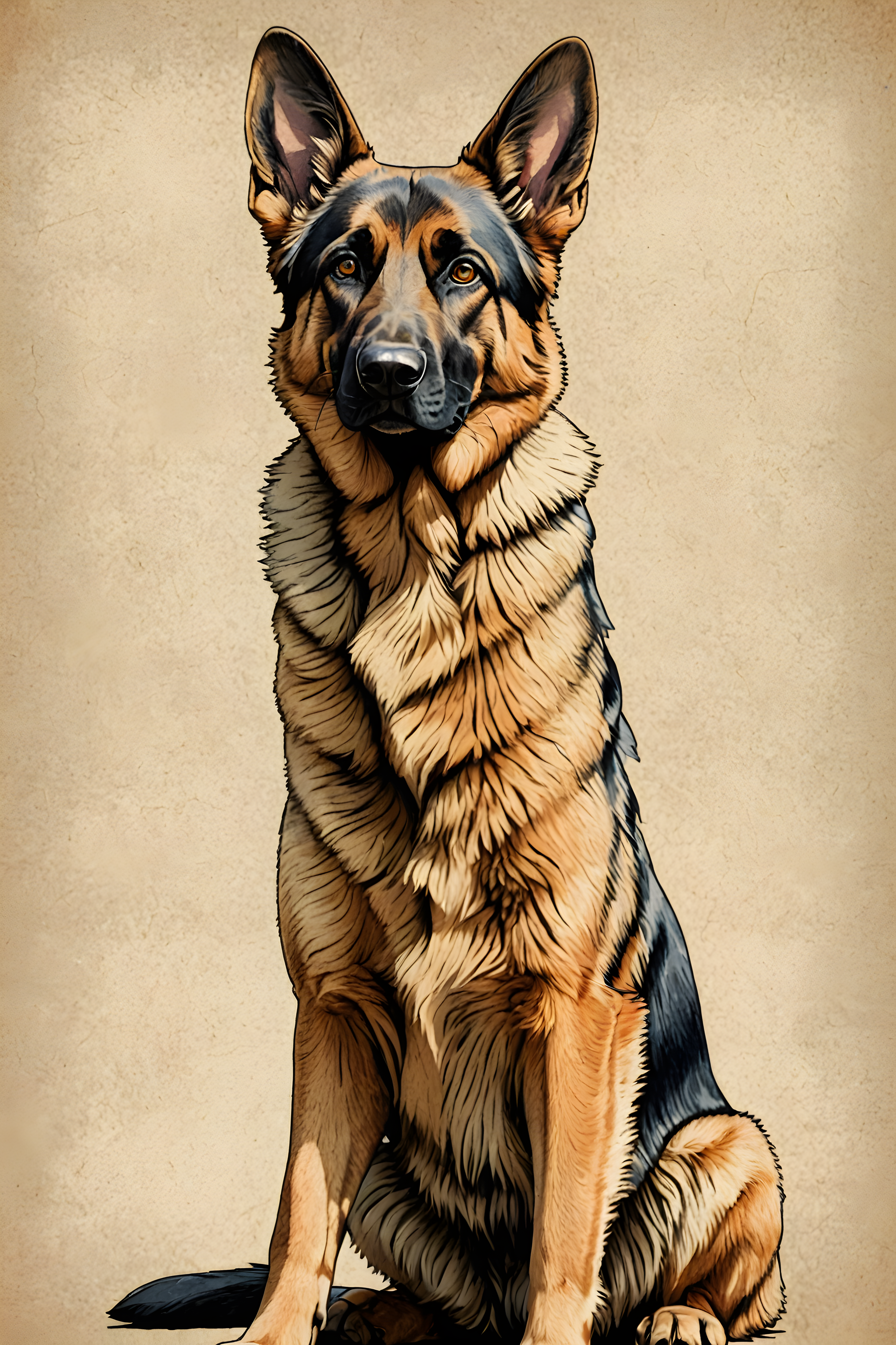 German Shepherd — Retro (Savage)