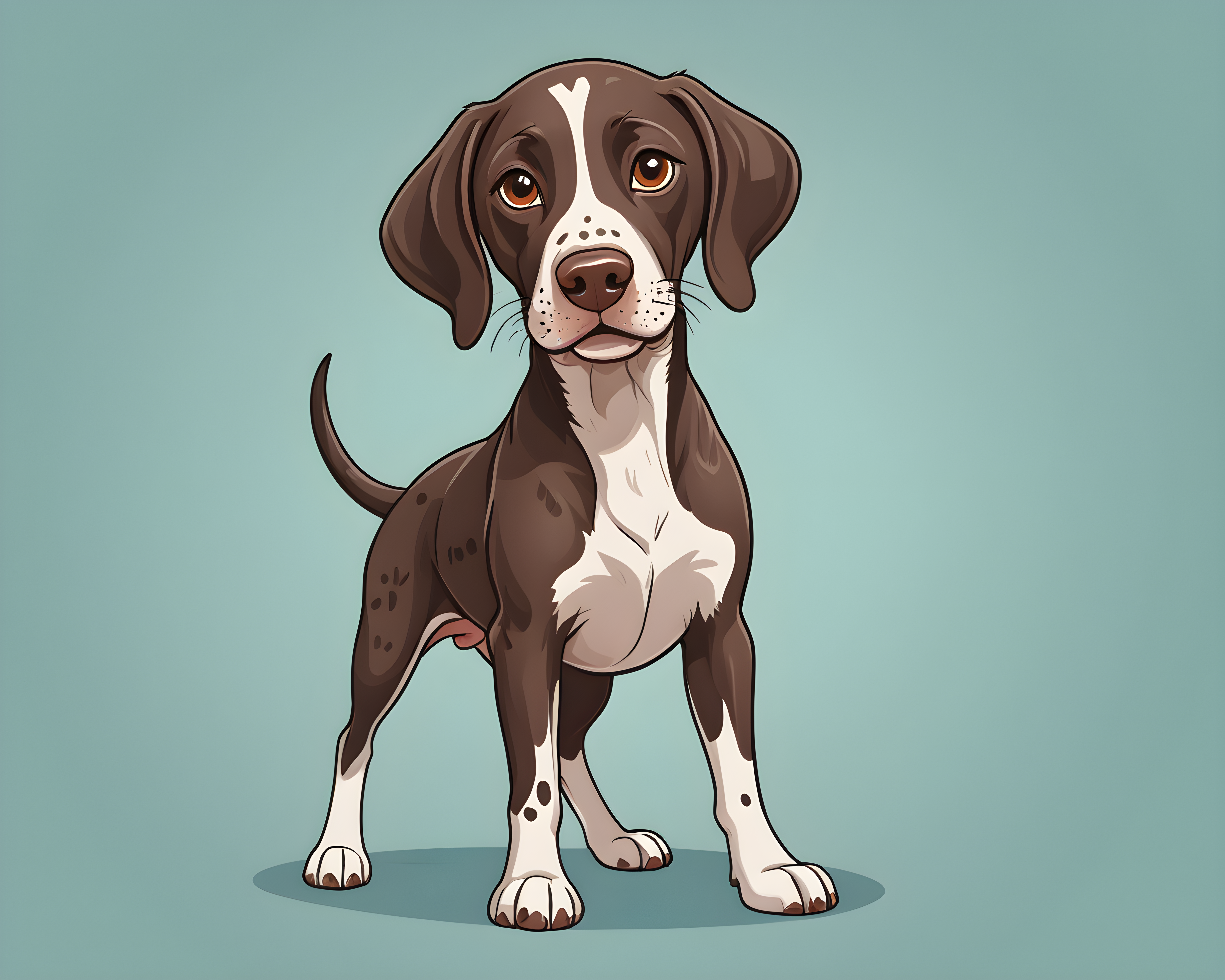 German Shorthaired Pointer — Cartoon / Kawaii (Playful)