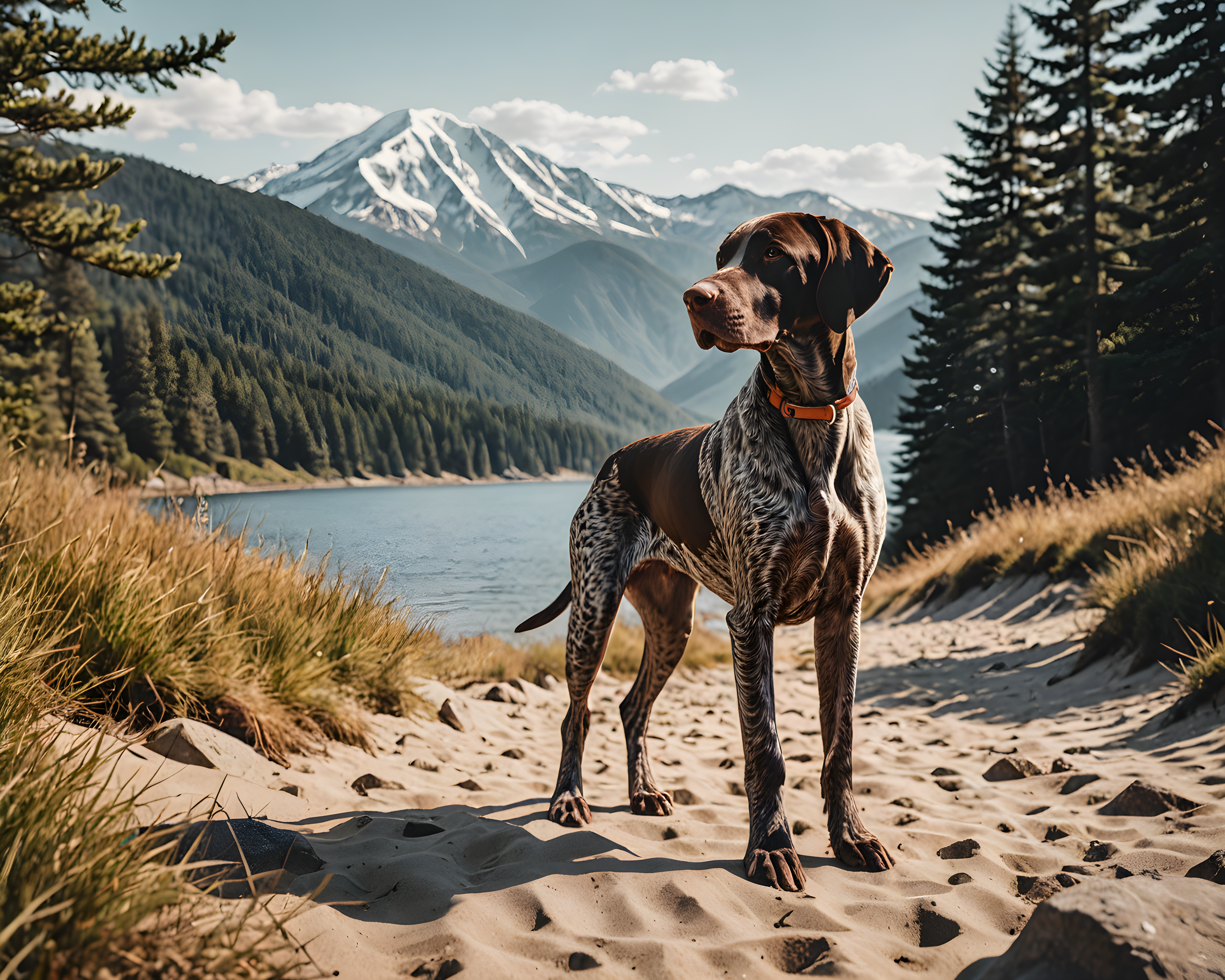 German Shorthaired Pointer — Line Art (Aesthetic)