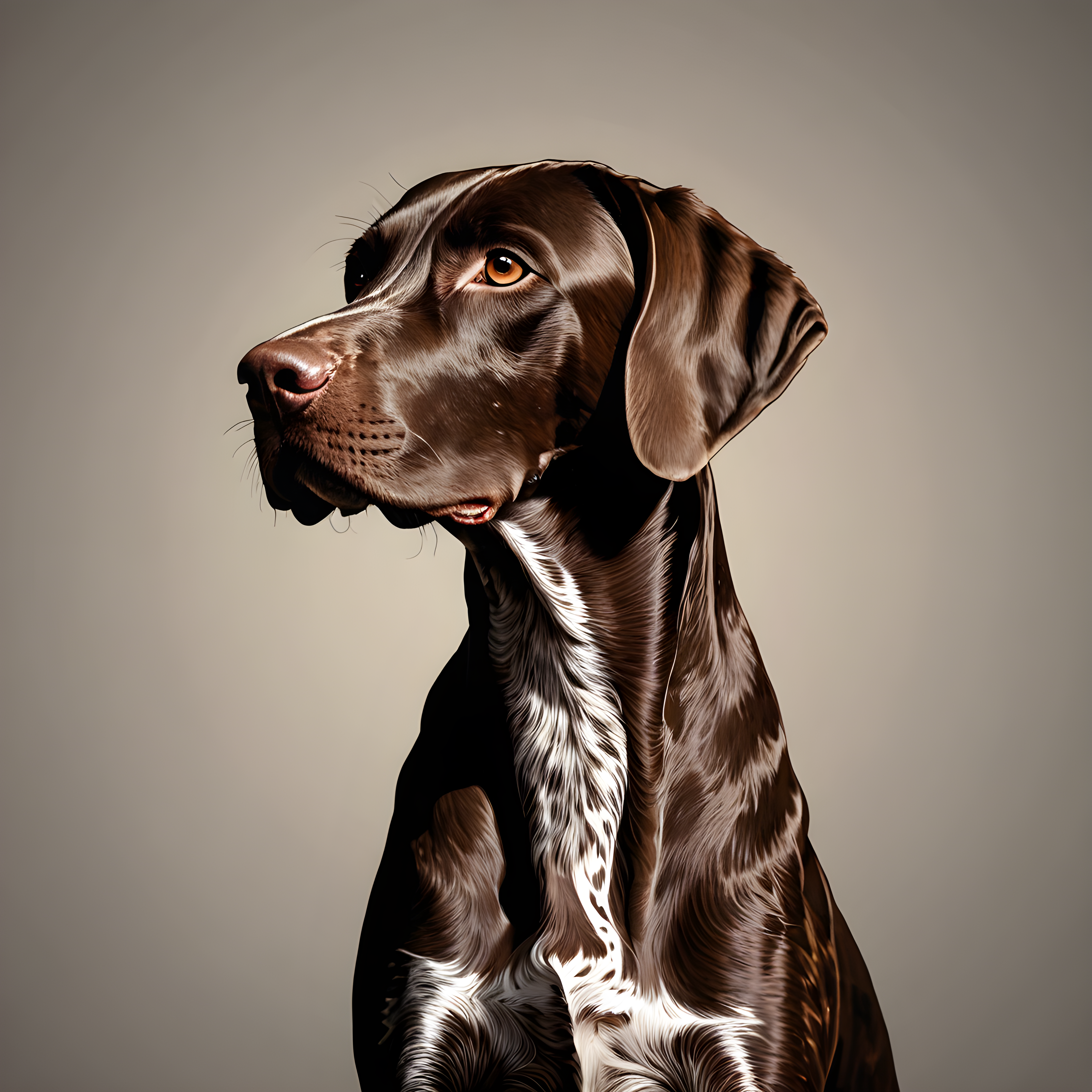 German Shorthaired Pointer — Line Art (Aesthetic)