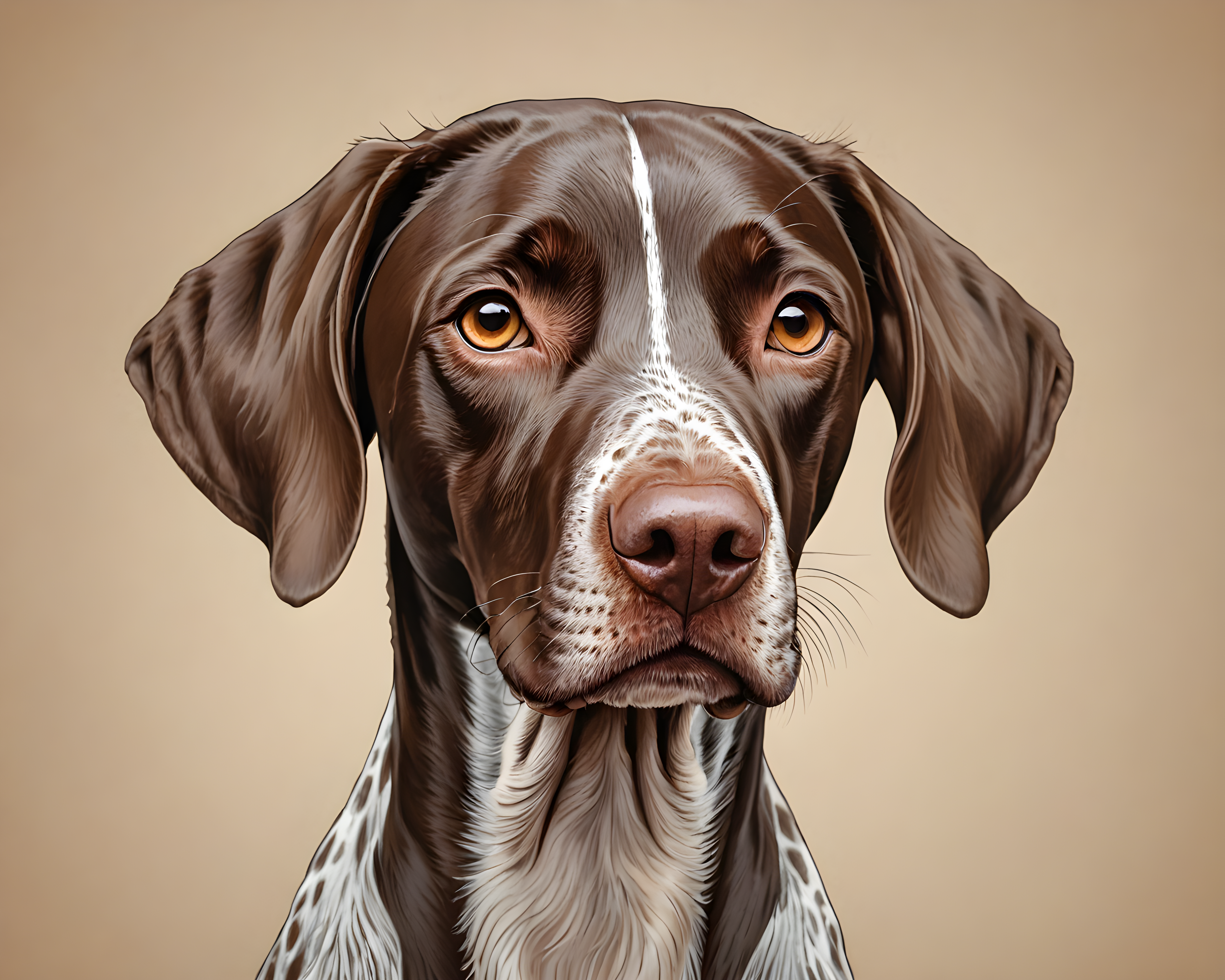 German Shorthaired Pointer — Line Art (Cute)