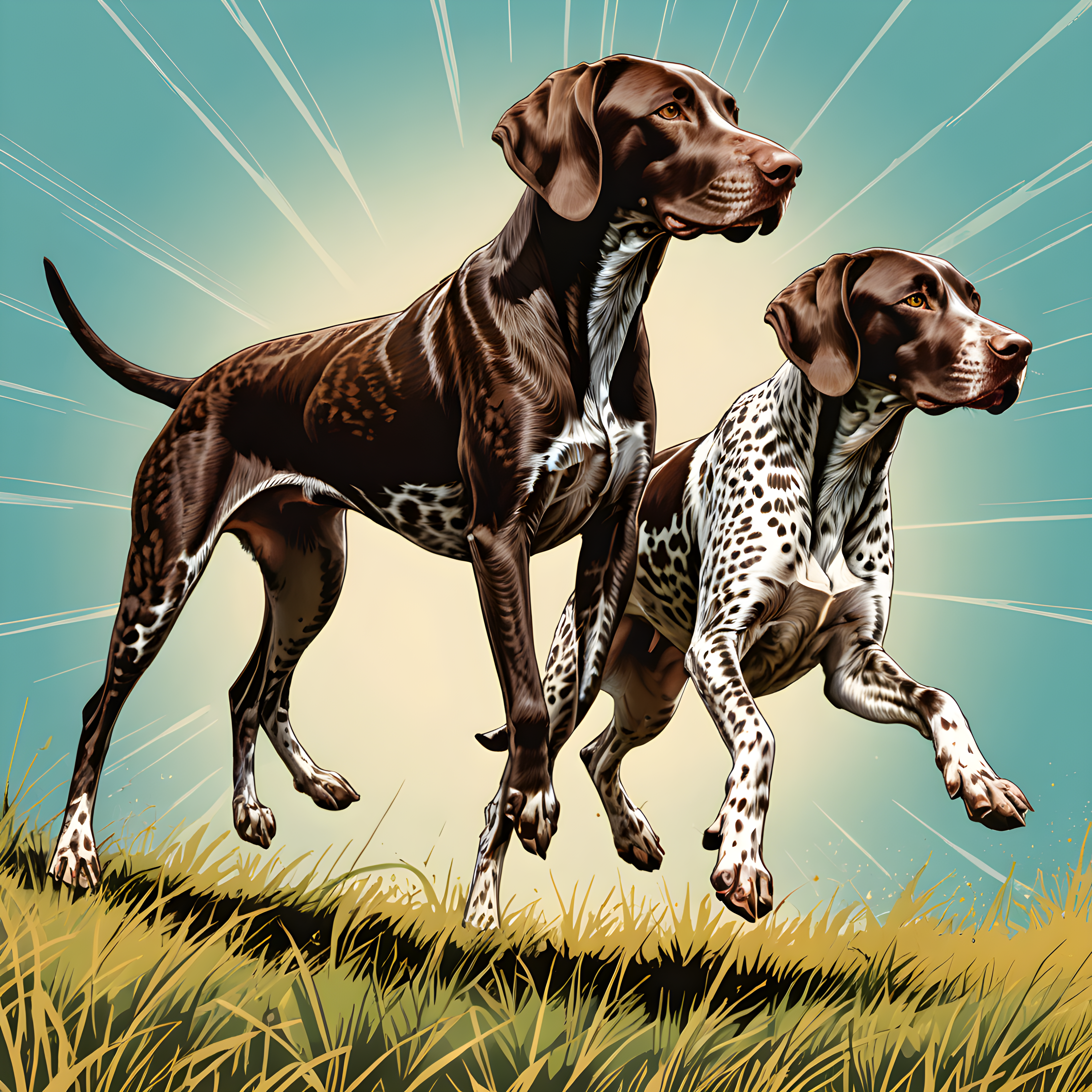 German Shorthaired Pointer — Retro (Energetic)