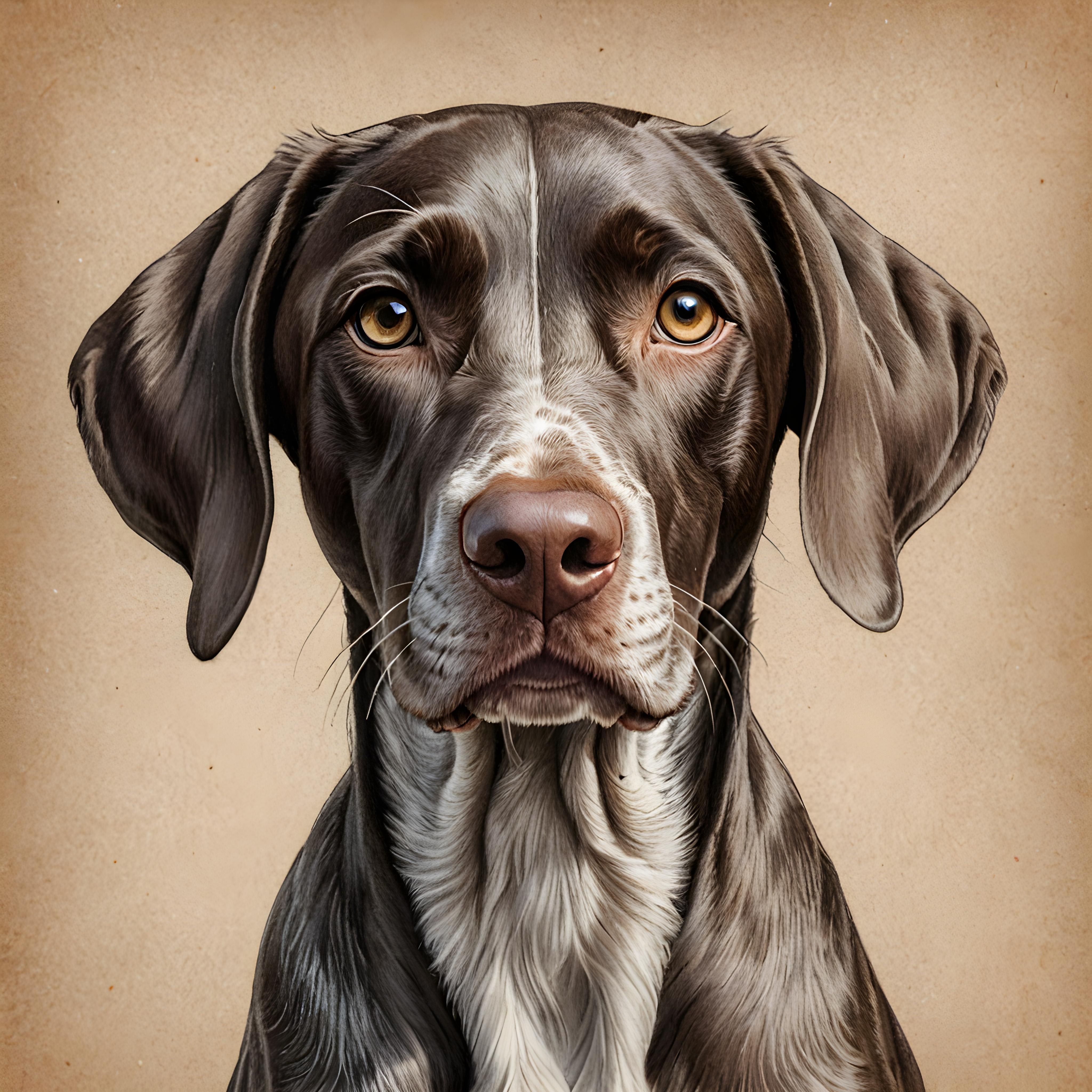 German Shorthaired Pointer — Pencil Sketch (Cute)