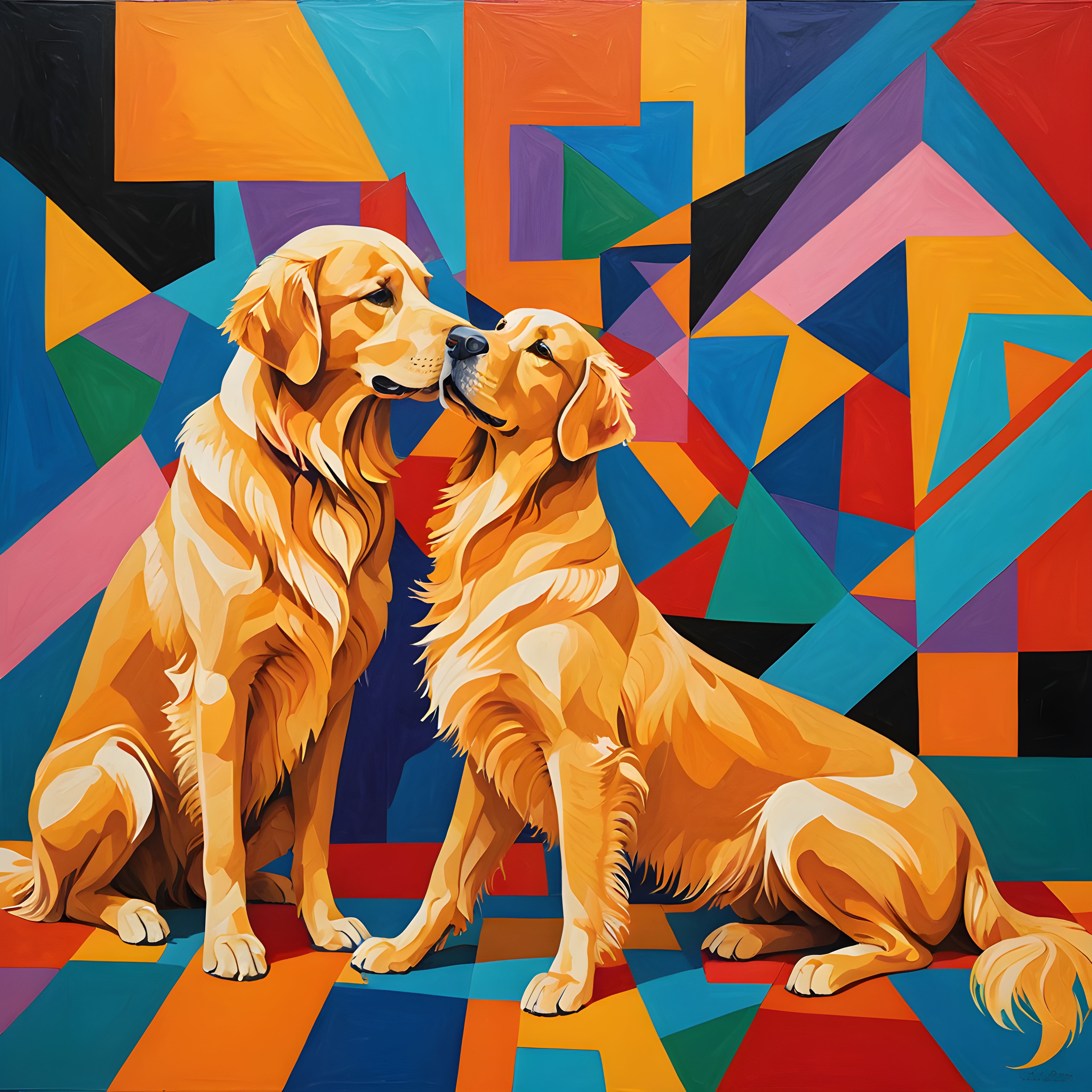 Golden Retriever — Abstract (Fantasy)