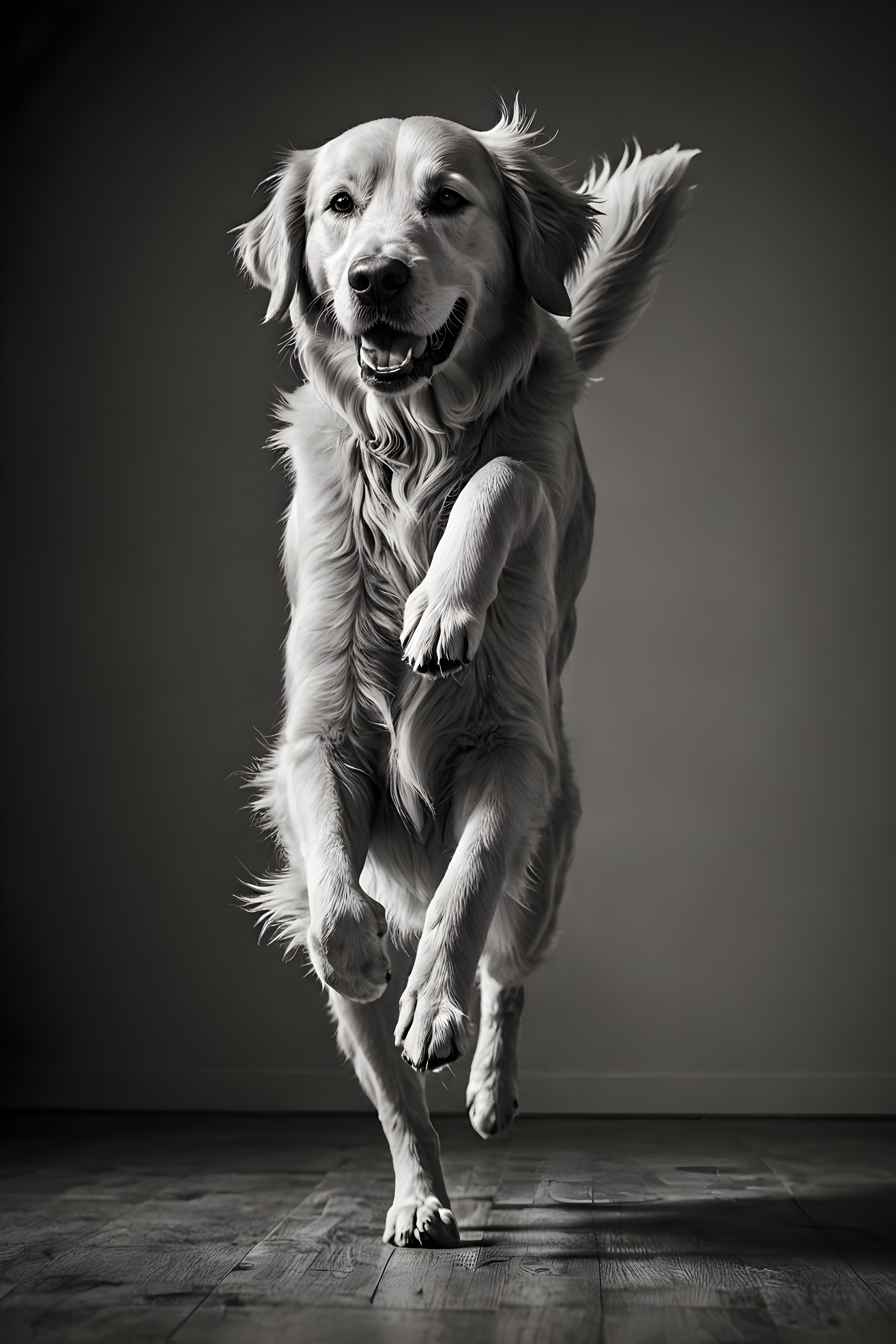Golden Retriever — Black & White (Aesthetic)