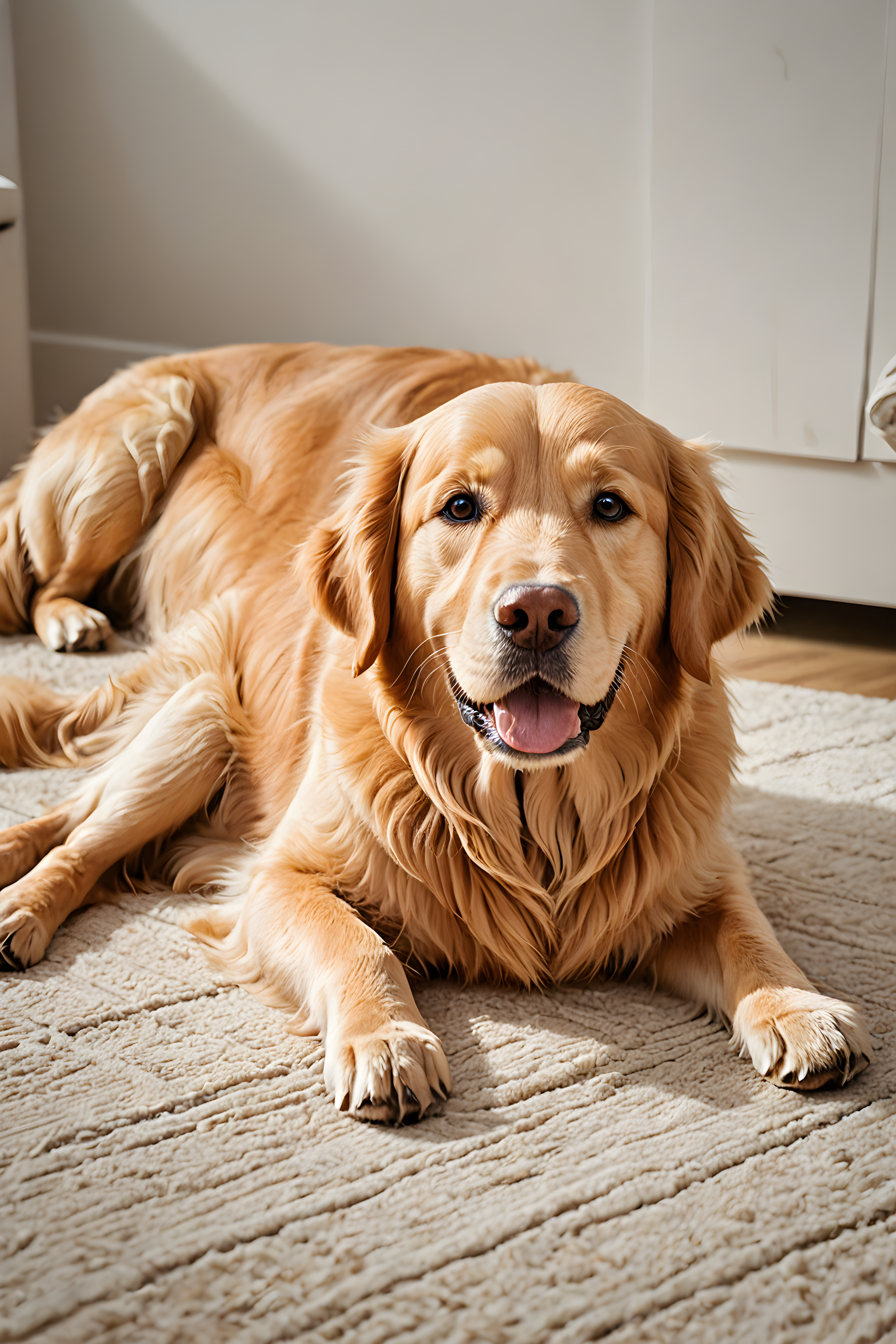 Golden Retriever — Line Art (Happy)