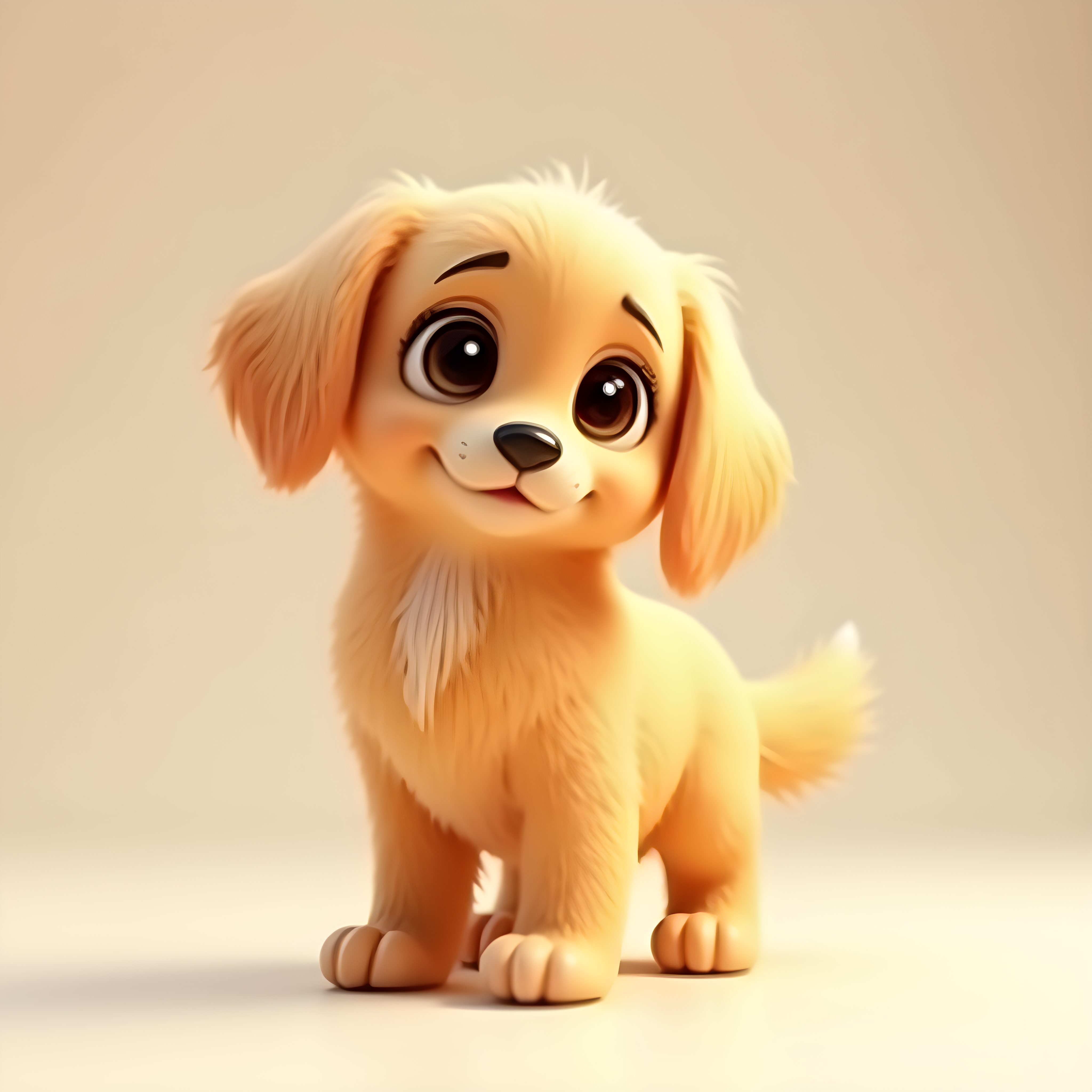 Golden Retriever — 3D Render (Cute)