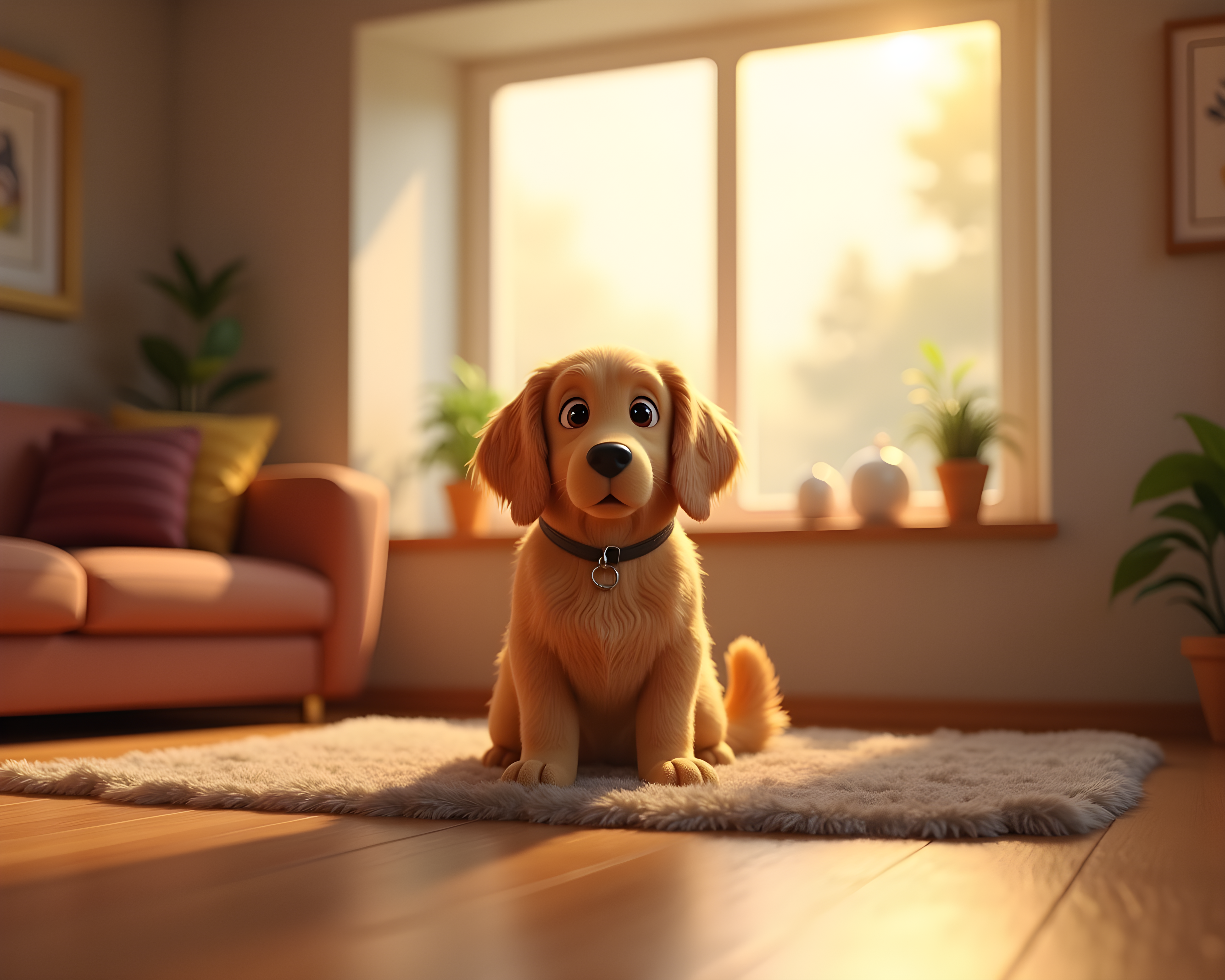 Golden Retriever — 3D Render (Lifestyle)
