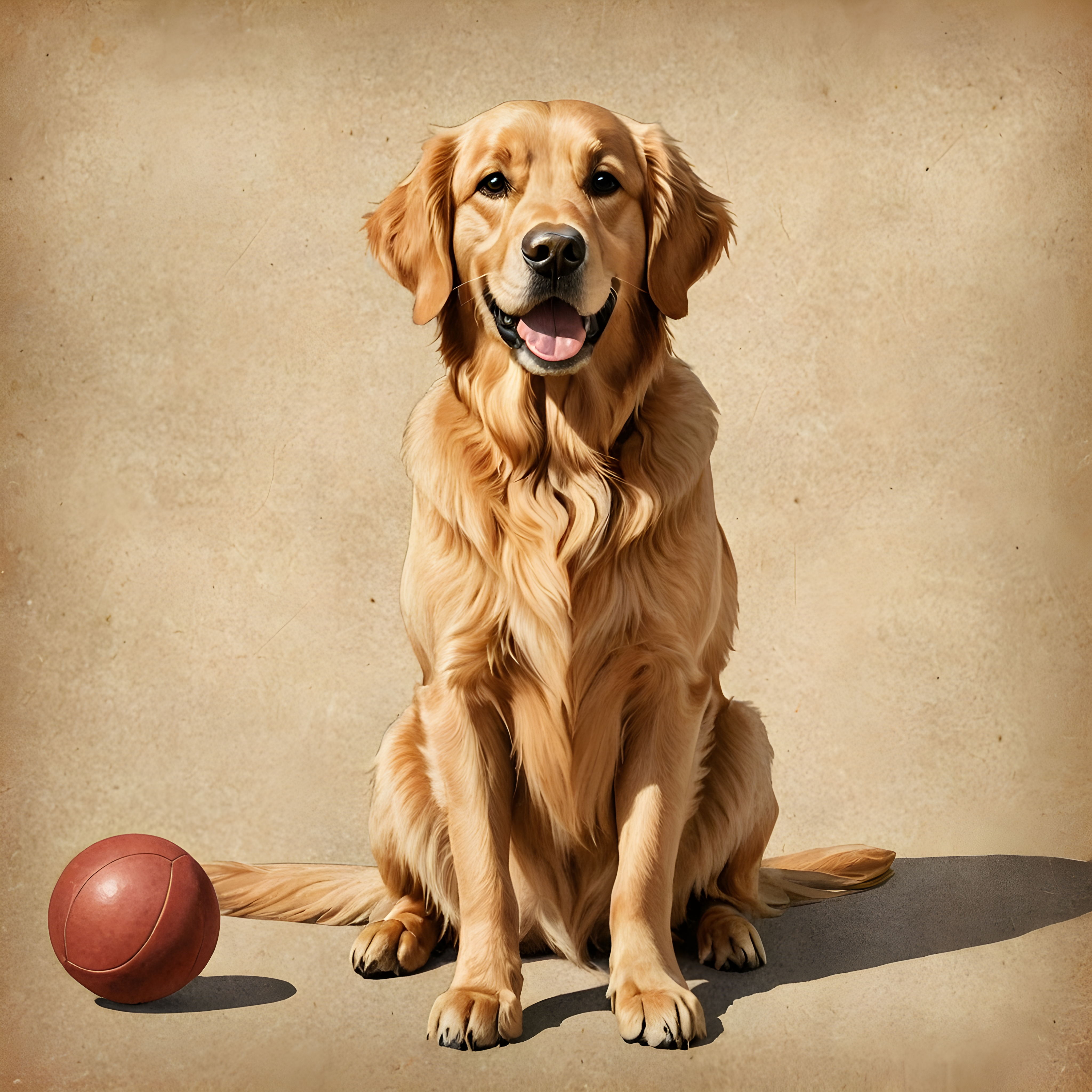 Golden Retriever — Vintage Poster (Playful)