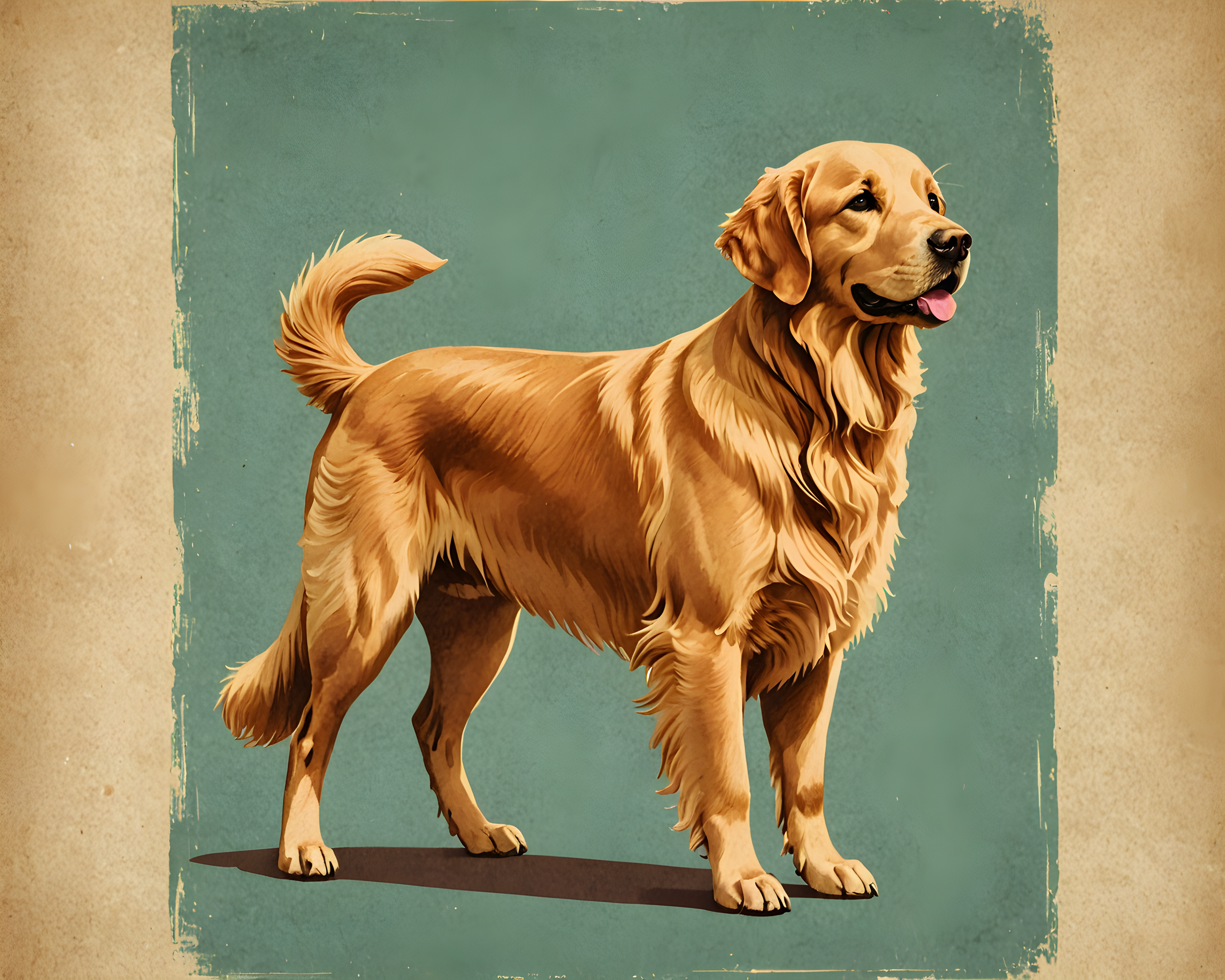 Golden Retriever — Vintage Poster (Savage)
