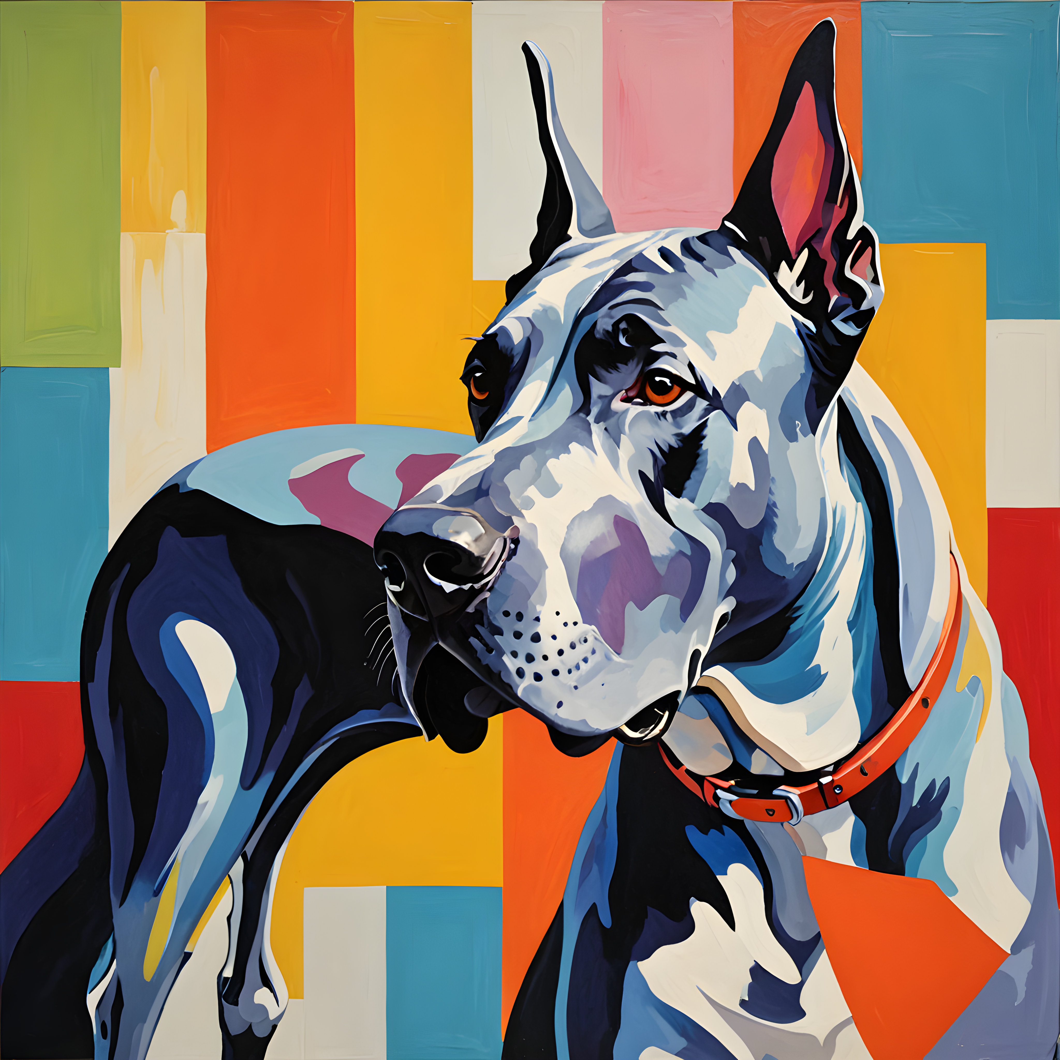 Great Dane — Abstract (Happy)