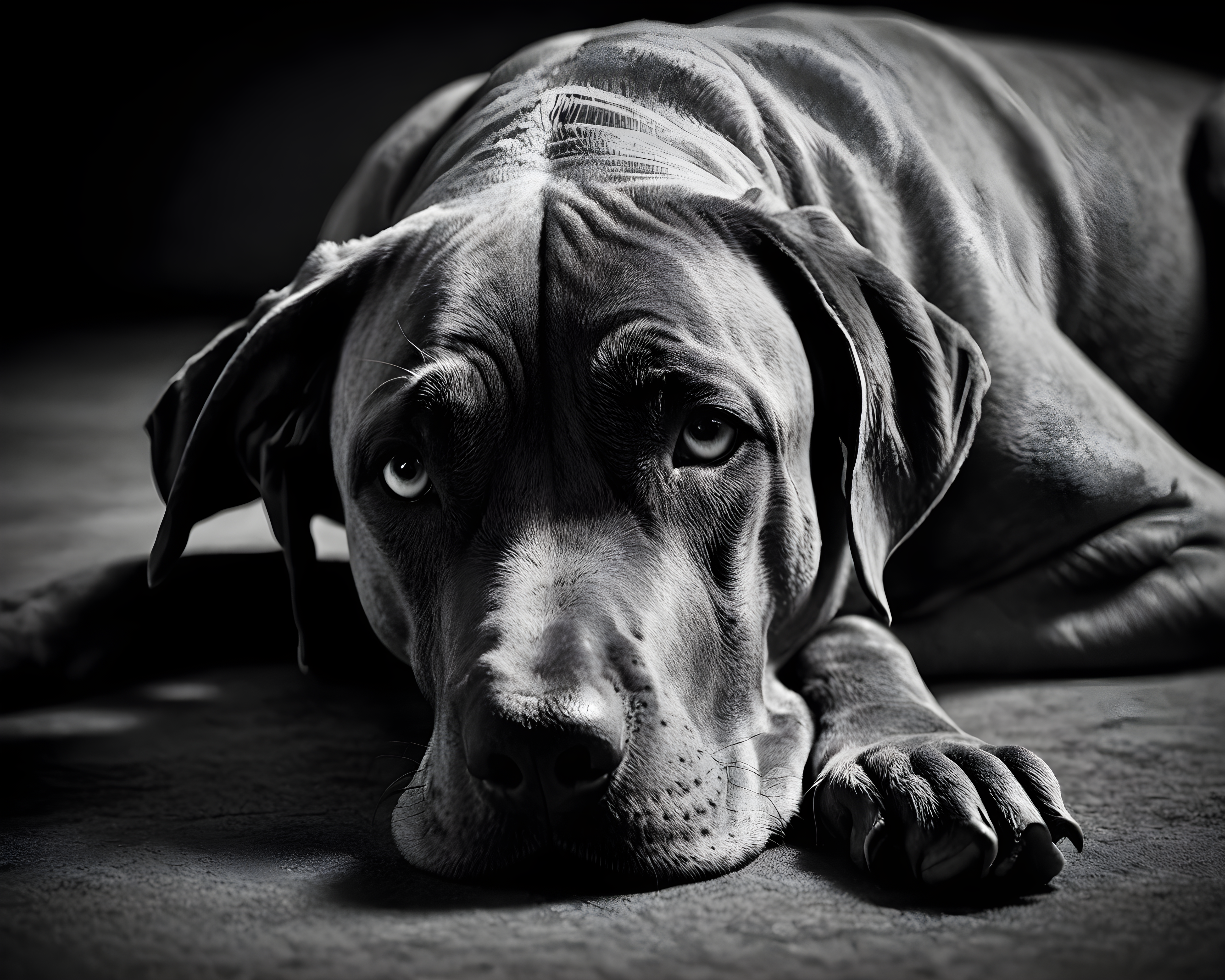Great Dane — Black & White (Emotional)