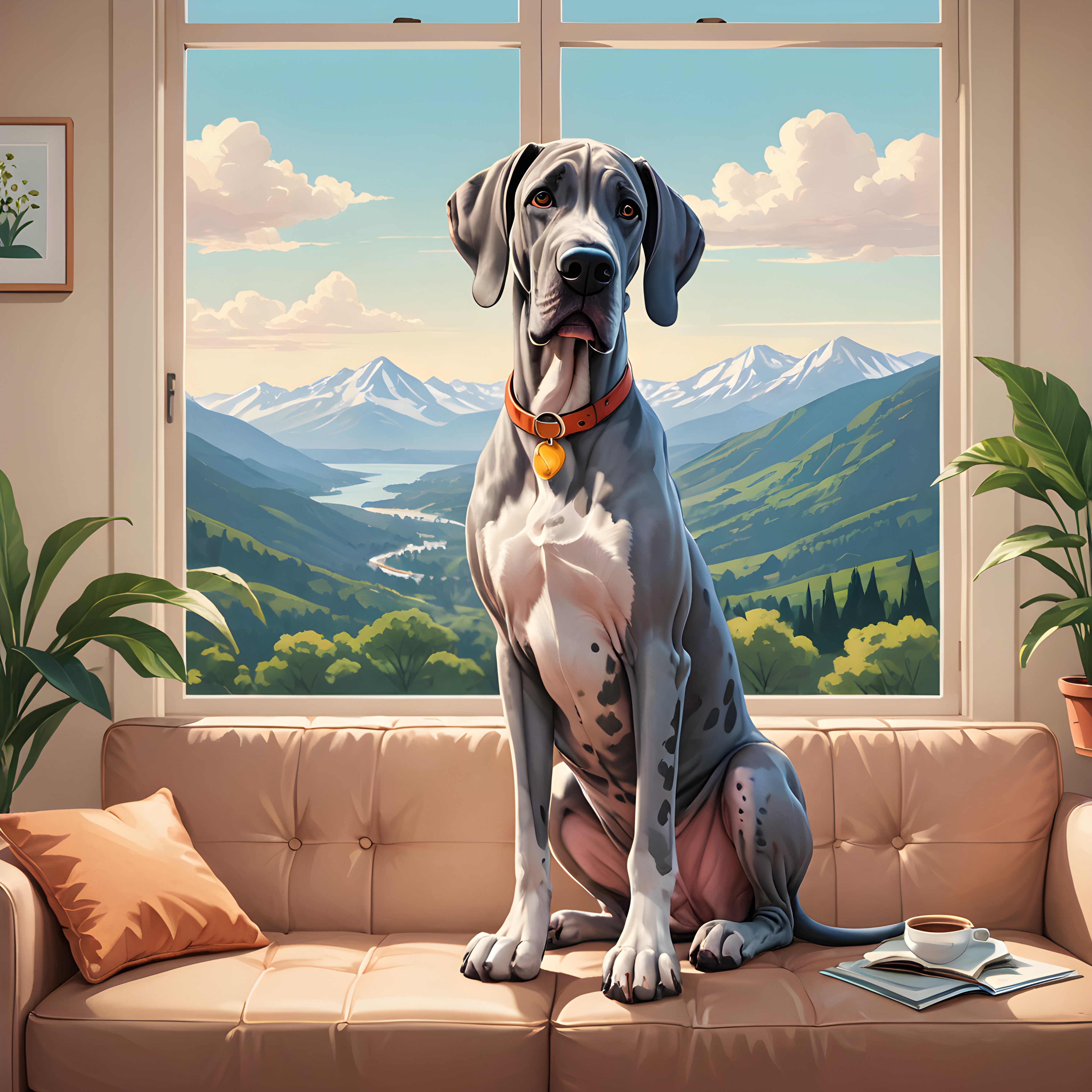 Great Dane — Cartoon / Kawaii (Lifestyle)