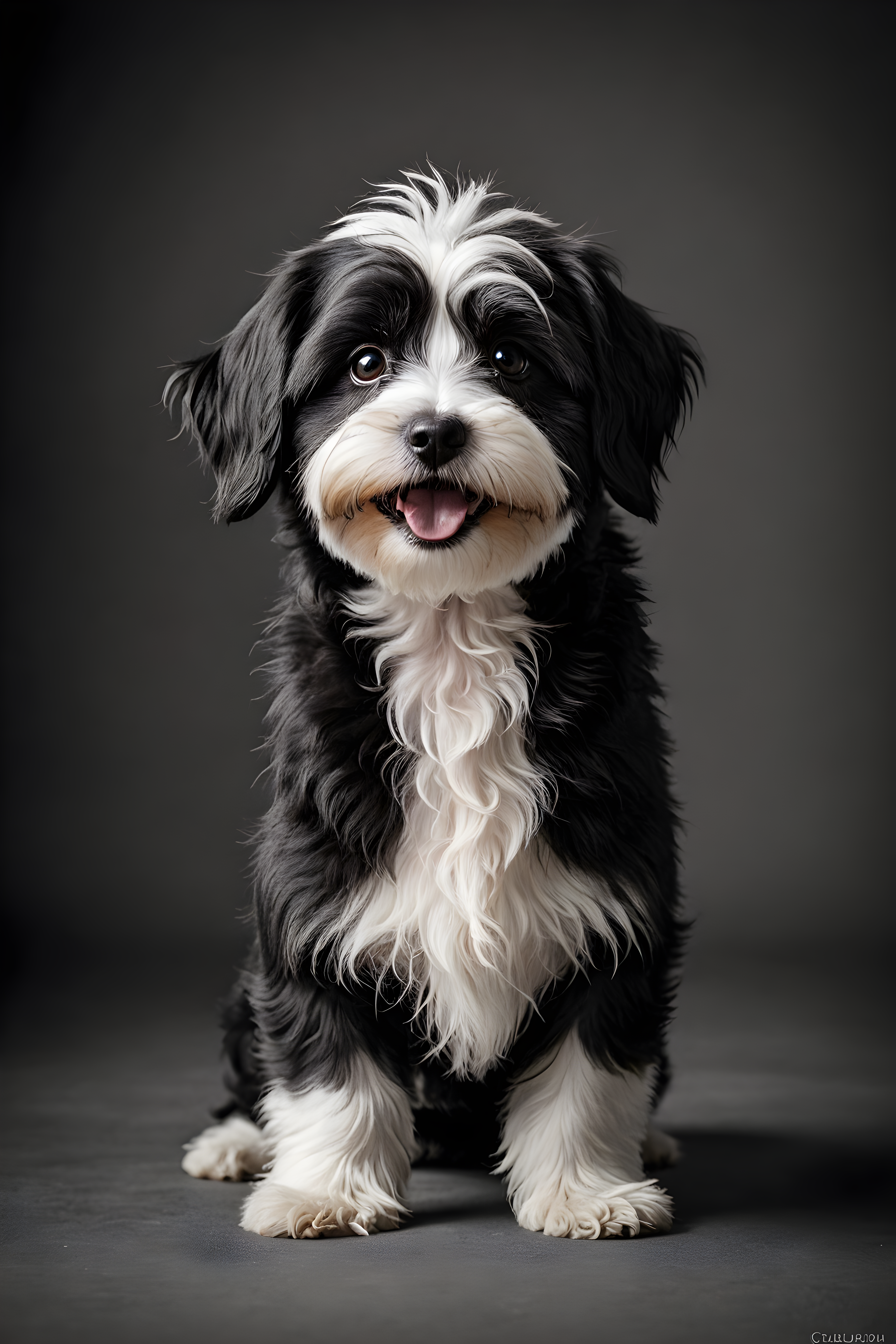 Havanese — Black & White (Playful)
