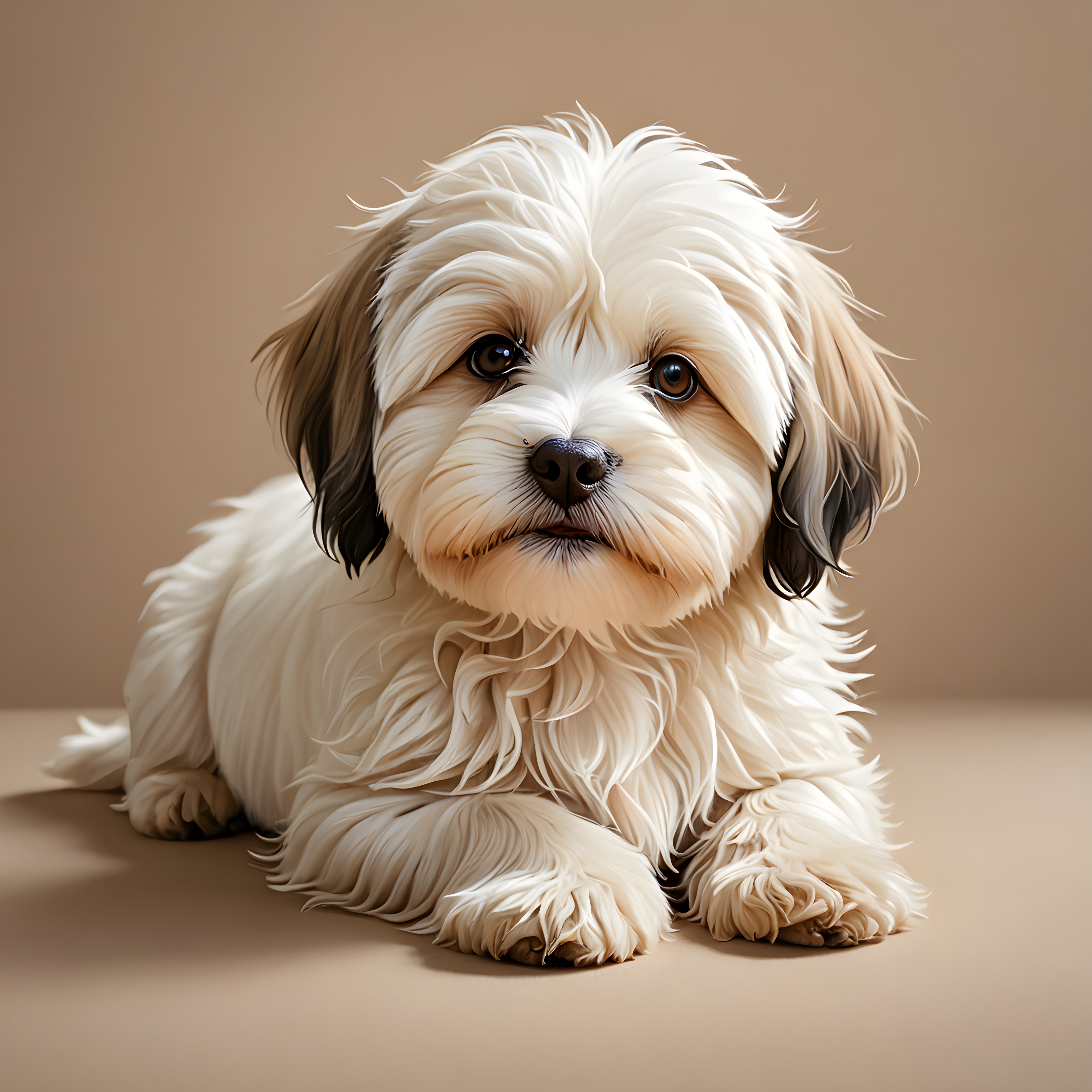 Havanese — Line Art (Sleepy)