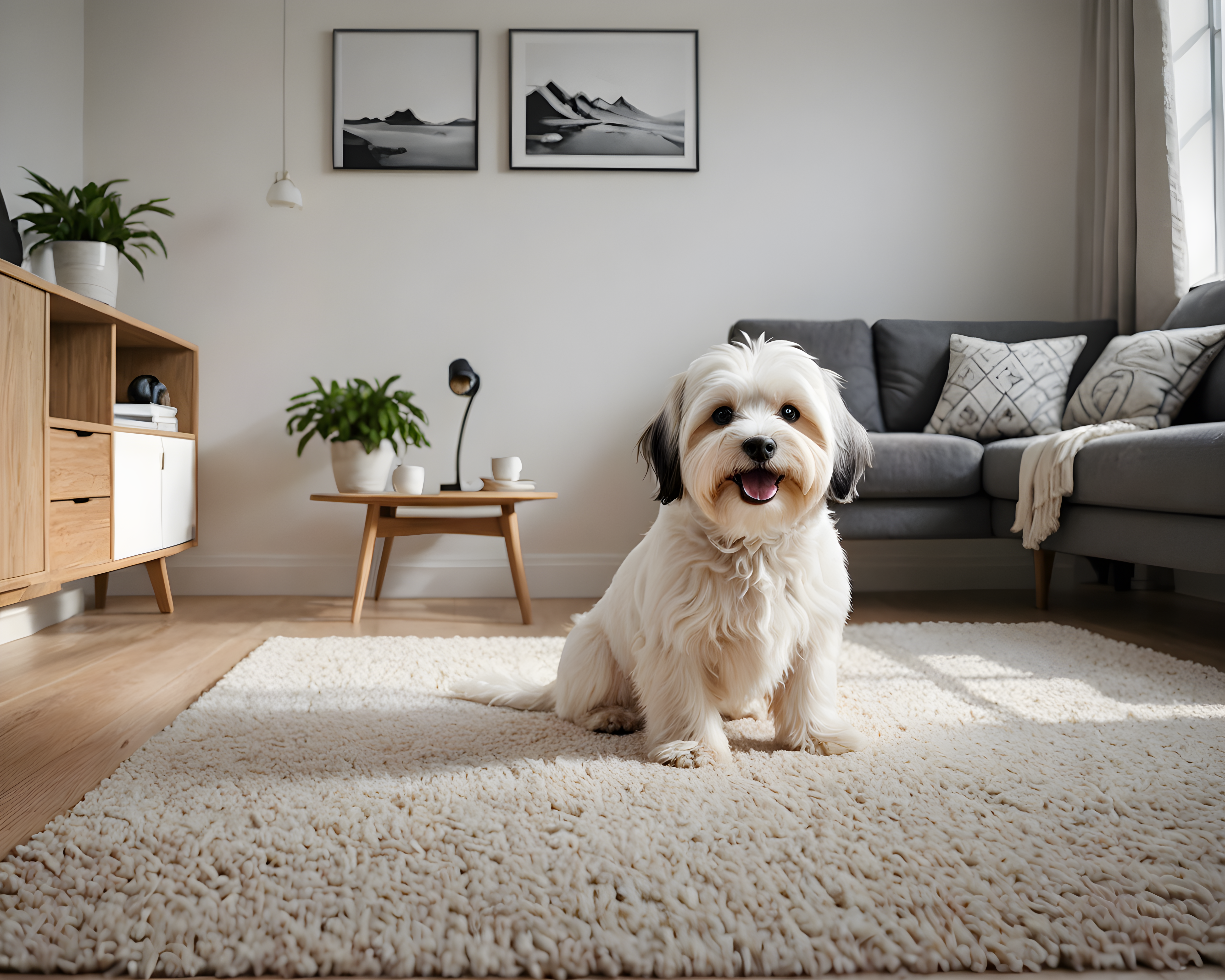 Havanese — Minimalist Line Art (Playful)