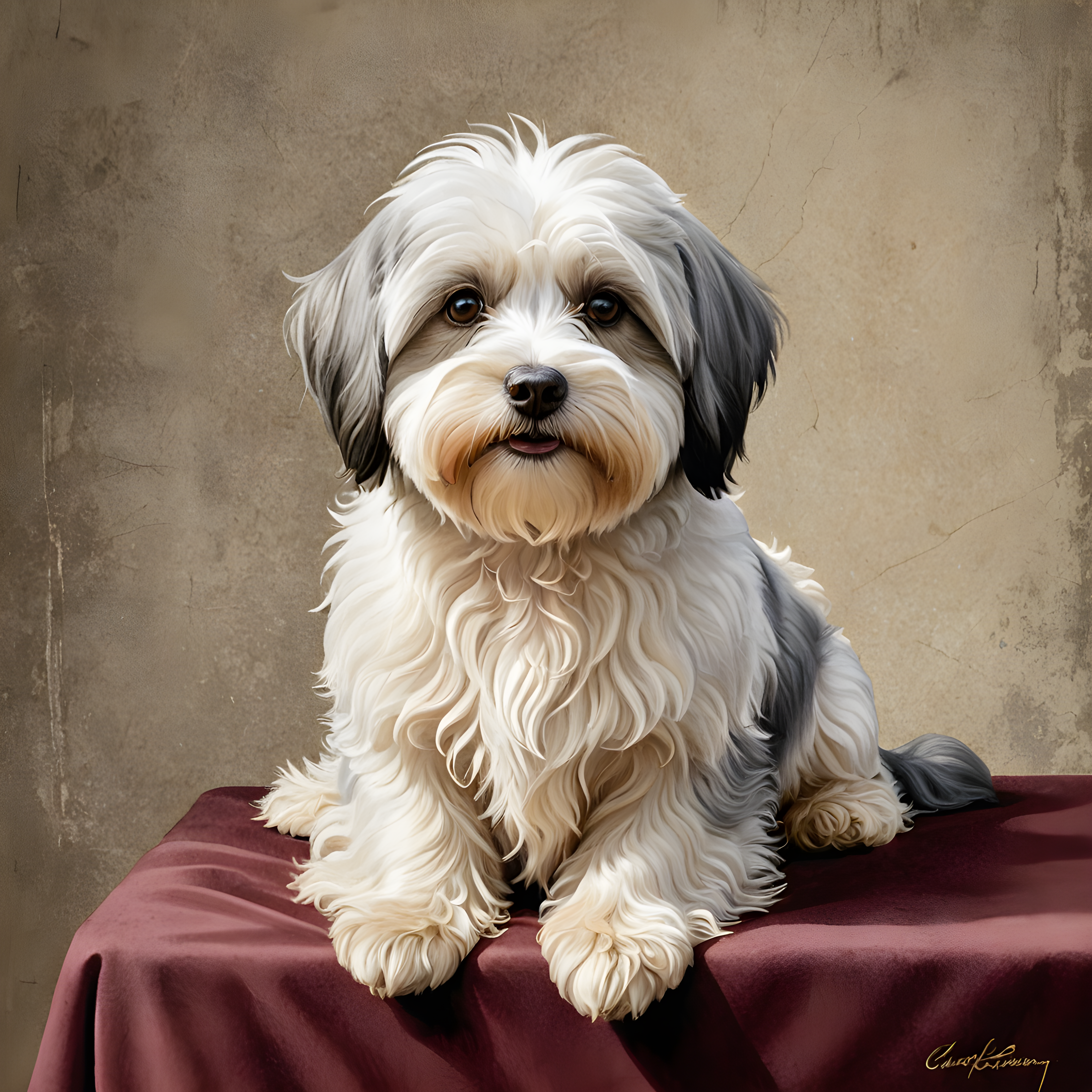 Havanese — Pencil Sketch (Luxury)
