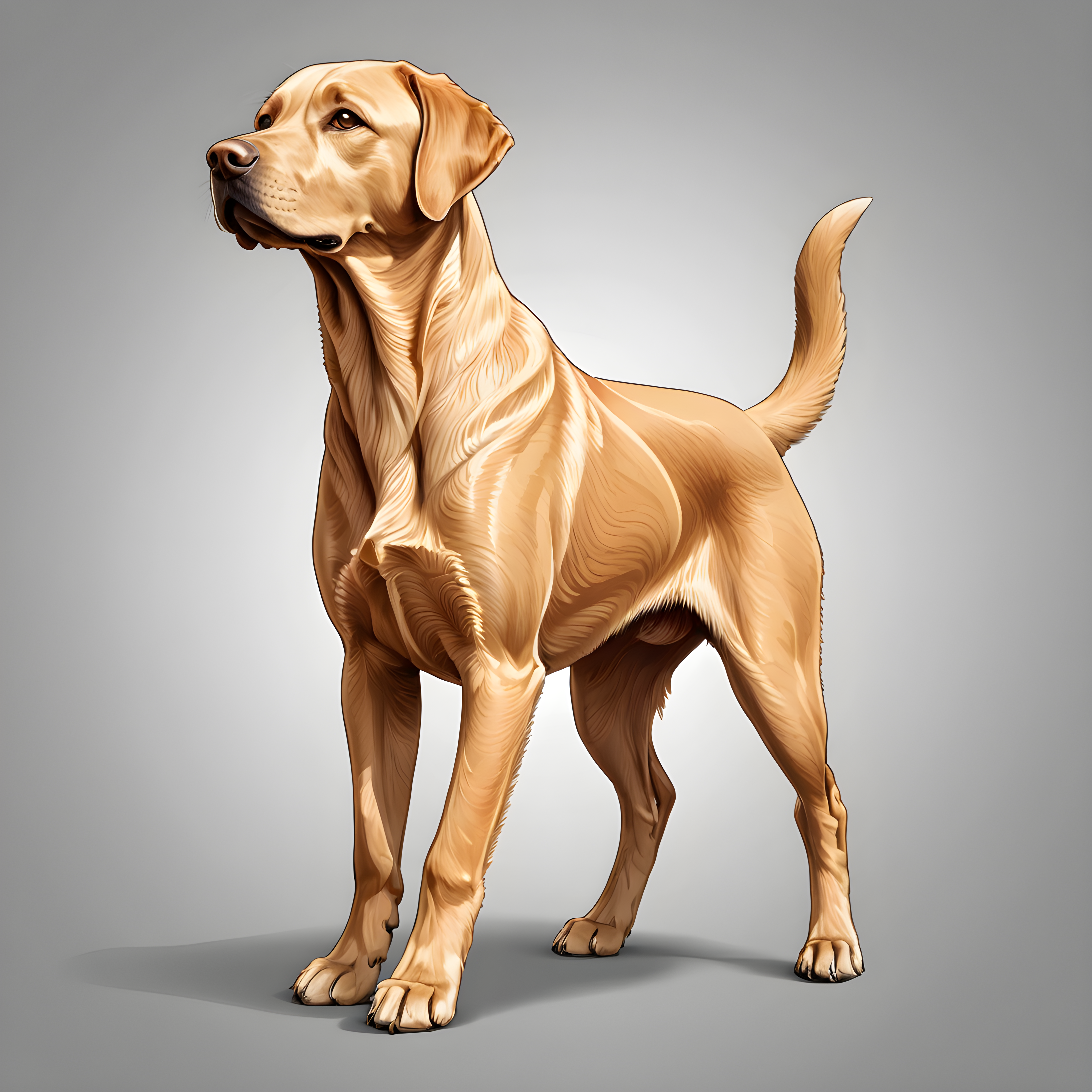 Labrador Retriever — Line Art (Energetic)