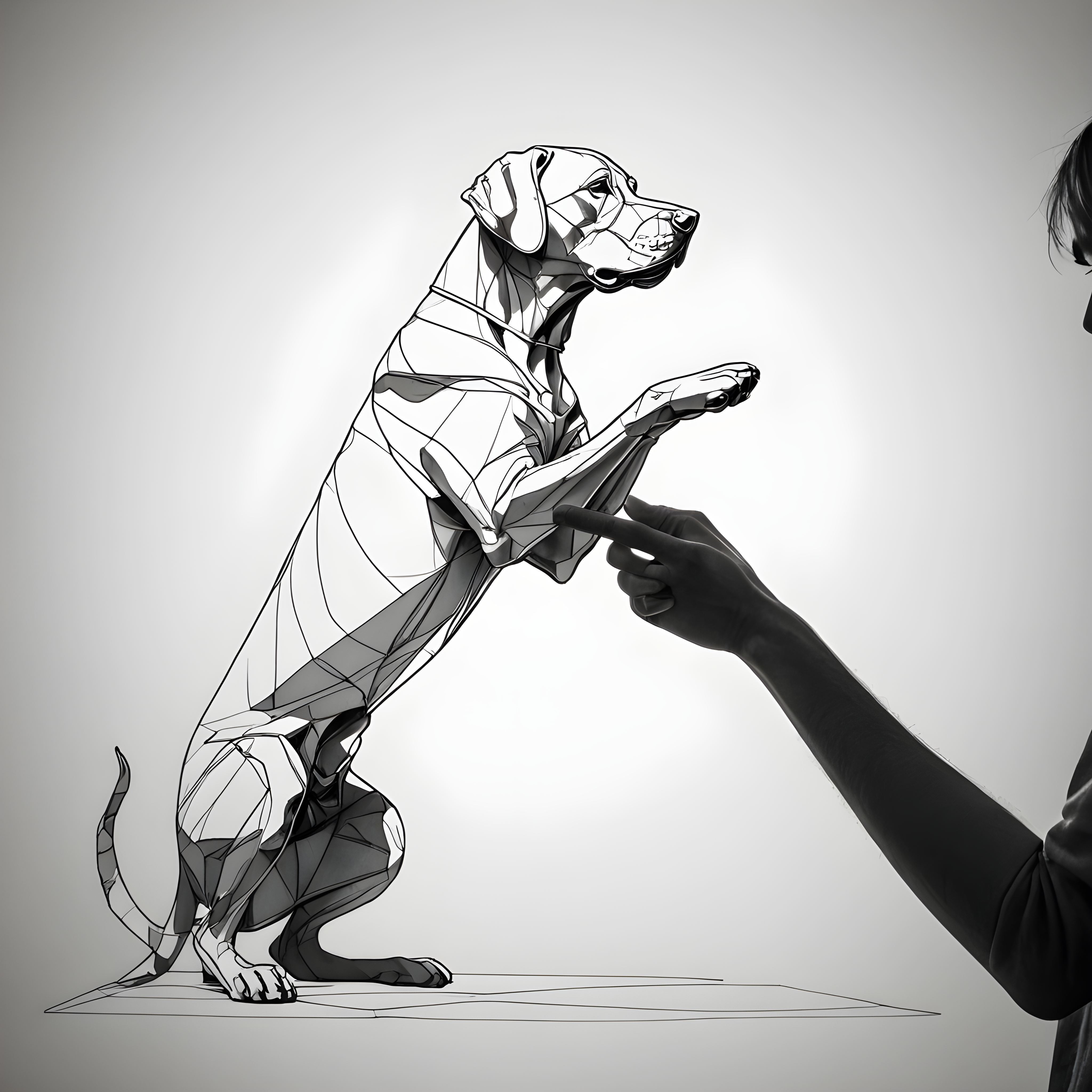 Labrador Retriever — Minimalist Line Art (Motivational)