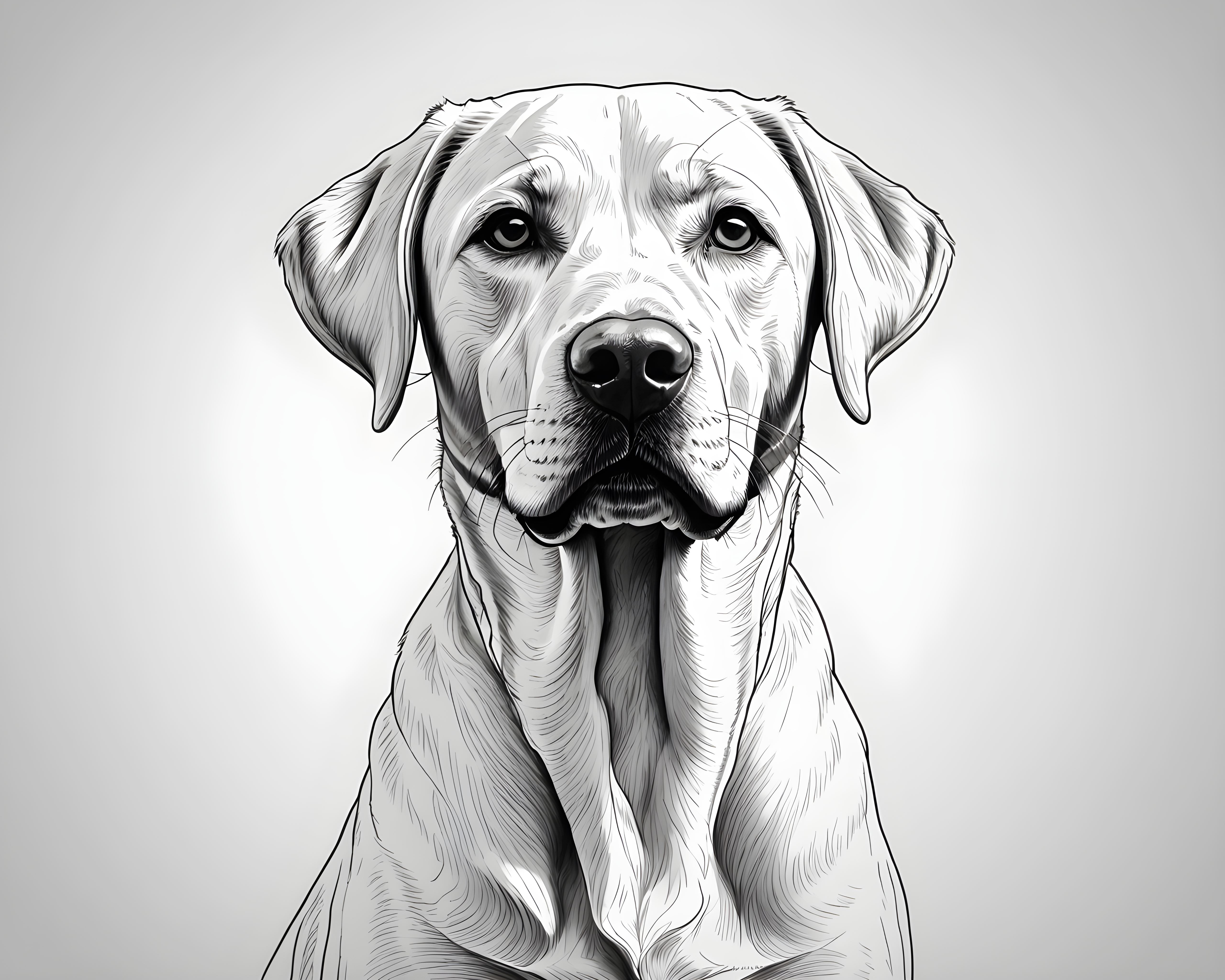 Labrador Retriever — Minimalist Line Art (Motivational)