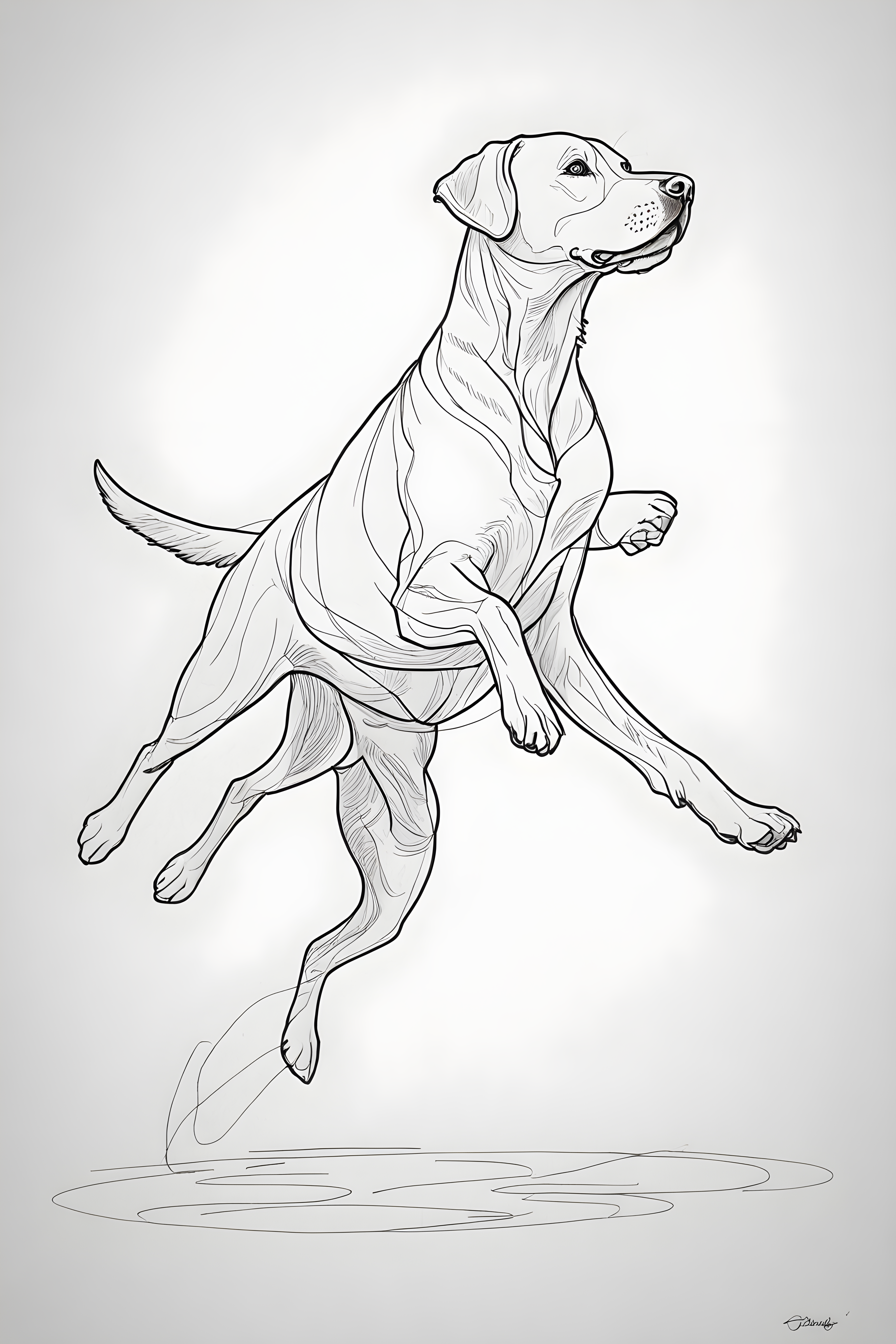 Labrador Retriever — Minimalist Line Art (Romantic)