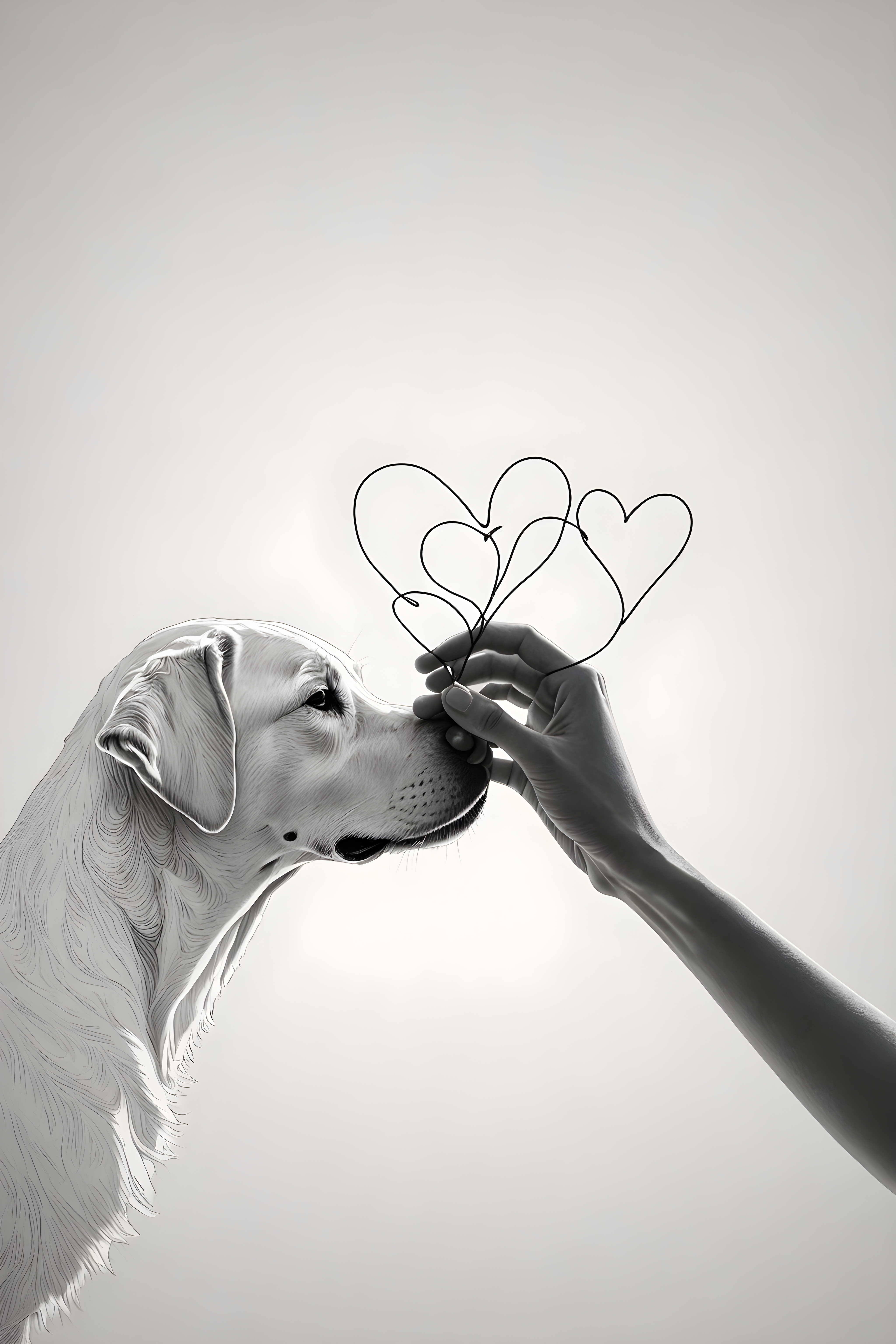 Labrador Retriever — Minimalist Line Art (Romantic)