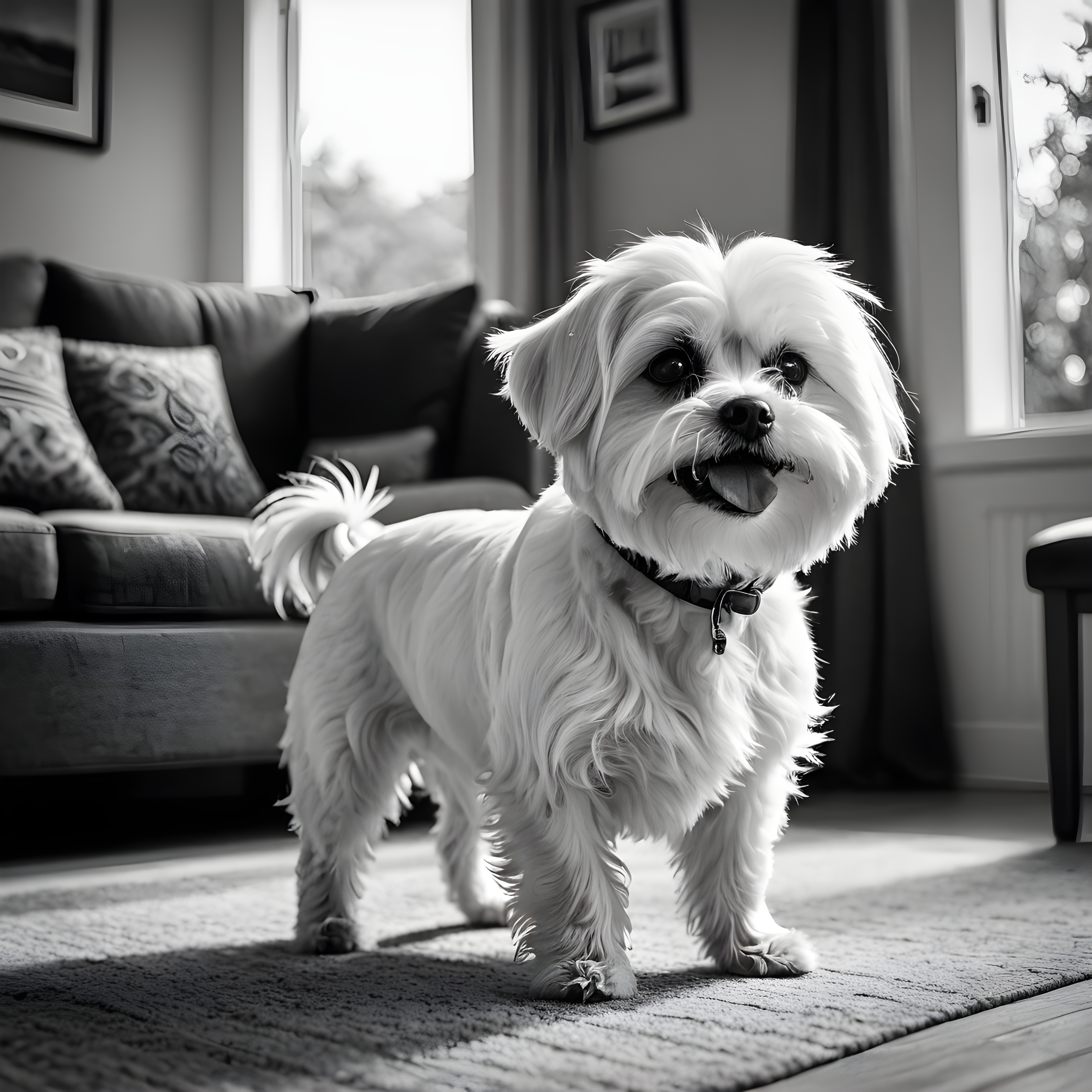 Maltese — Black & White (Energetic)