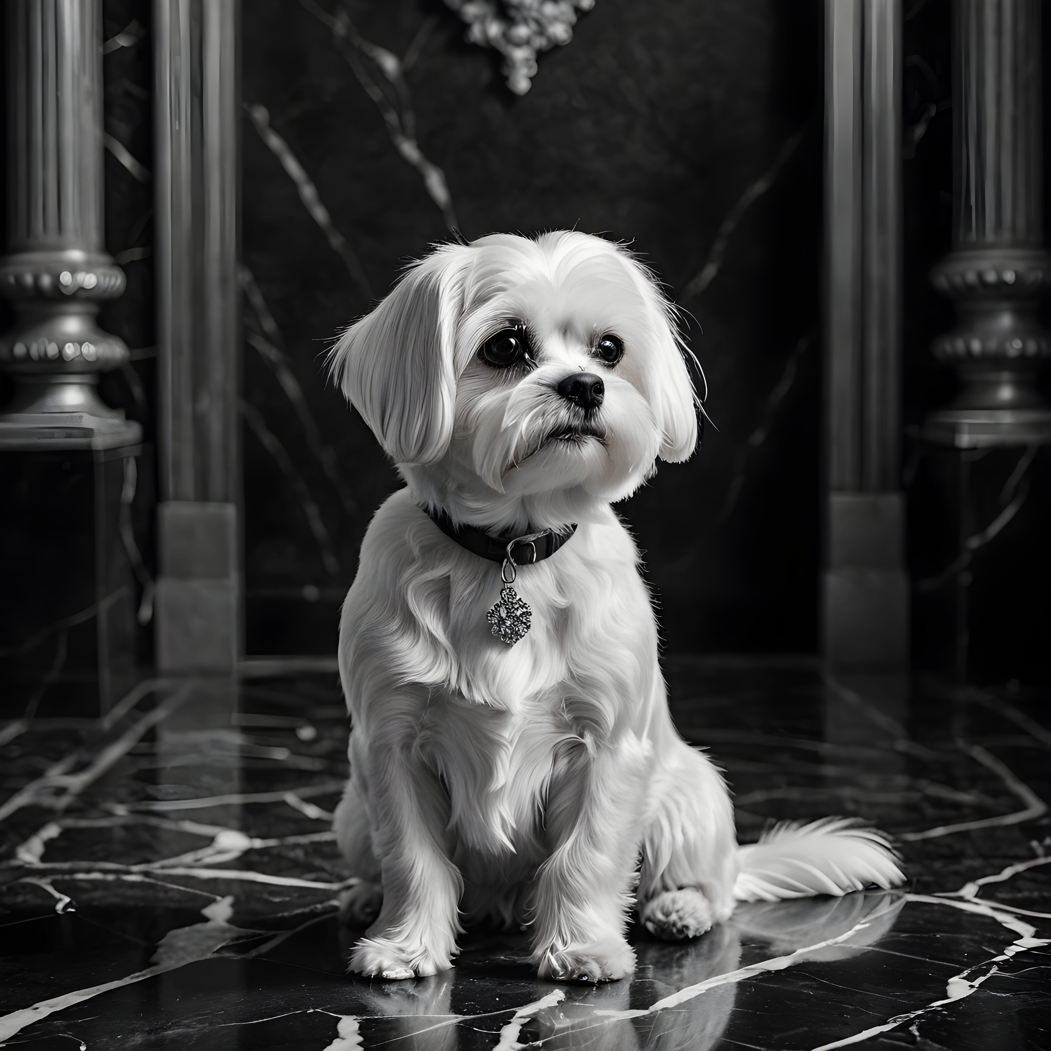 Maltese — Black & White (Luxury)