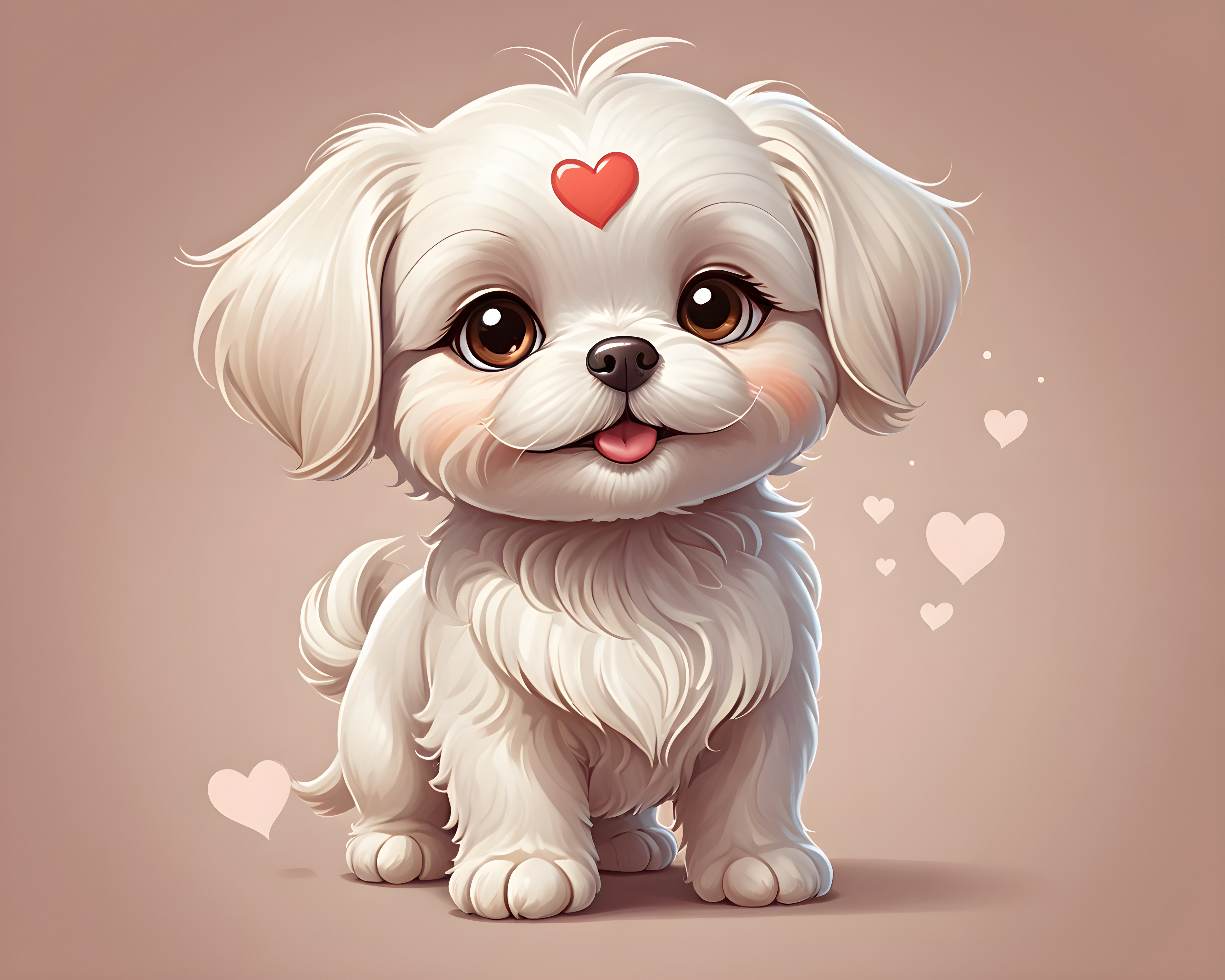Maltese — Cartoon / Kawaii (Romantic)