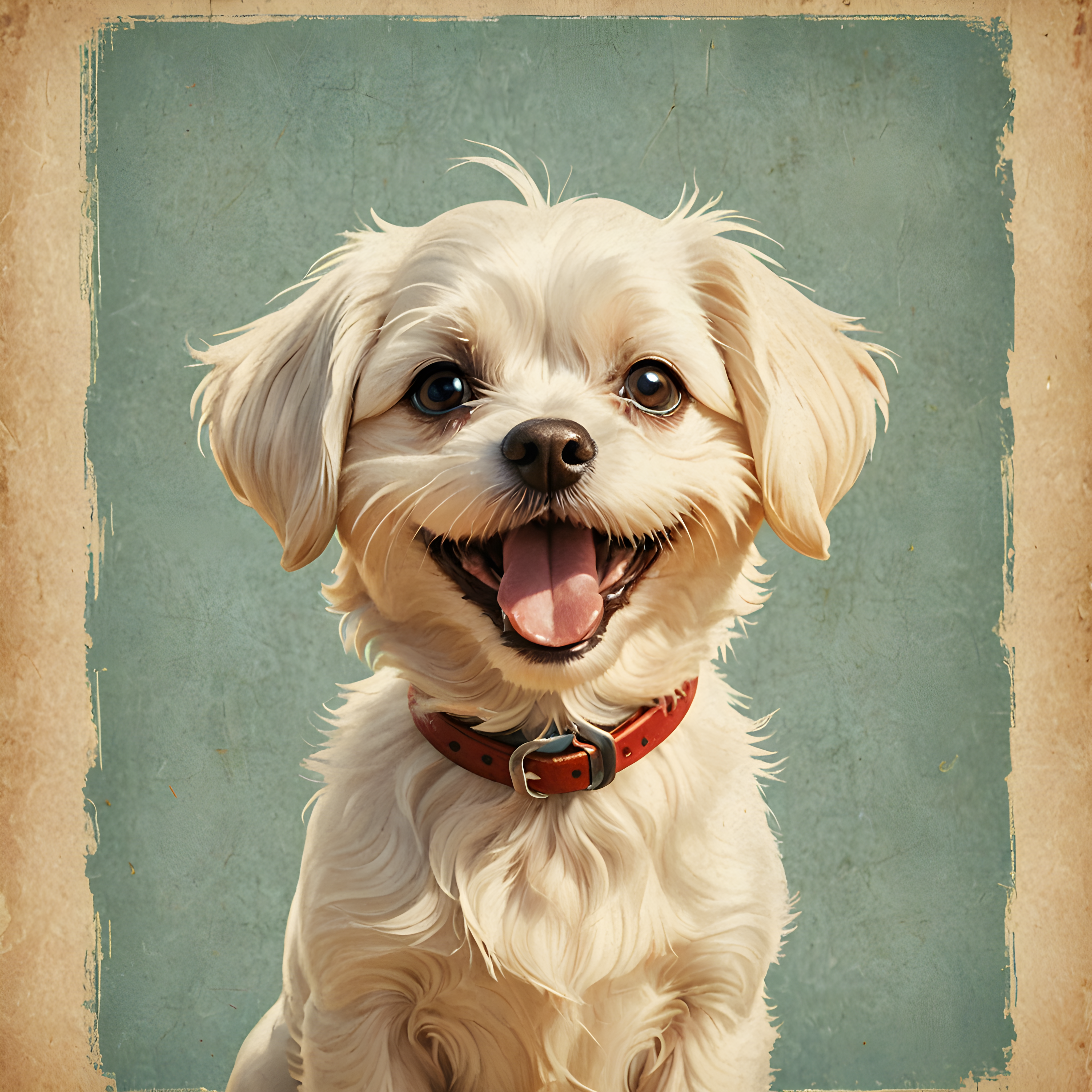 Maltese — Vintage Poster (Happy)