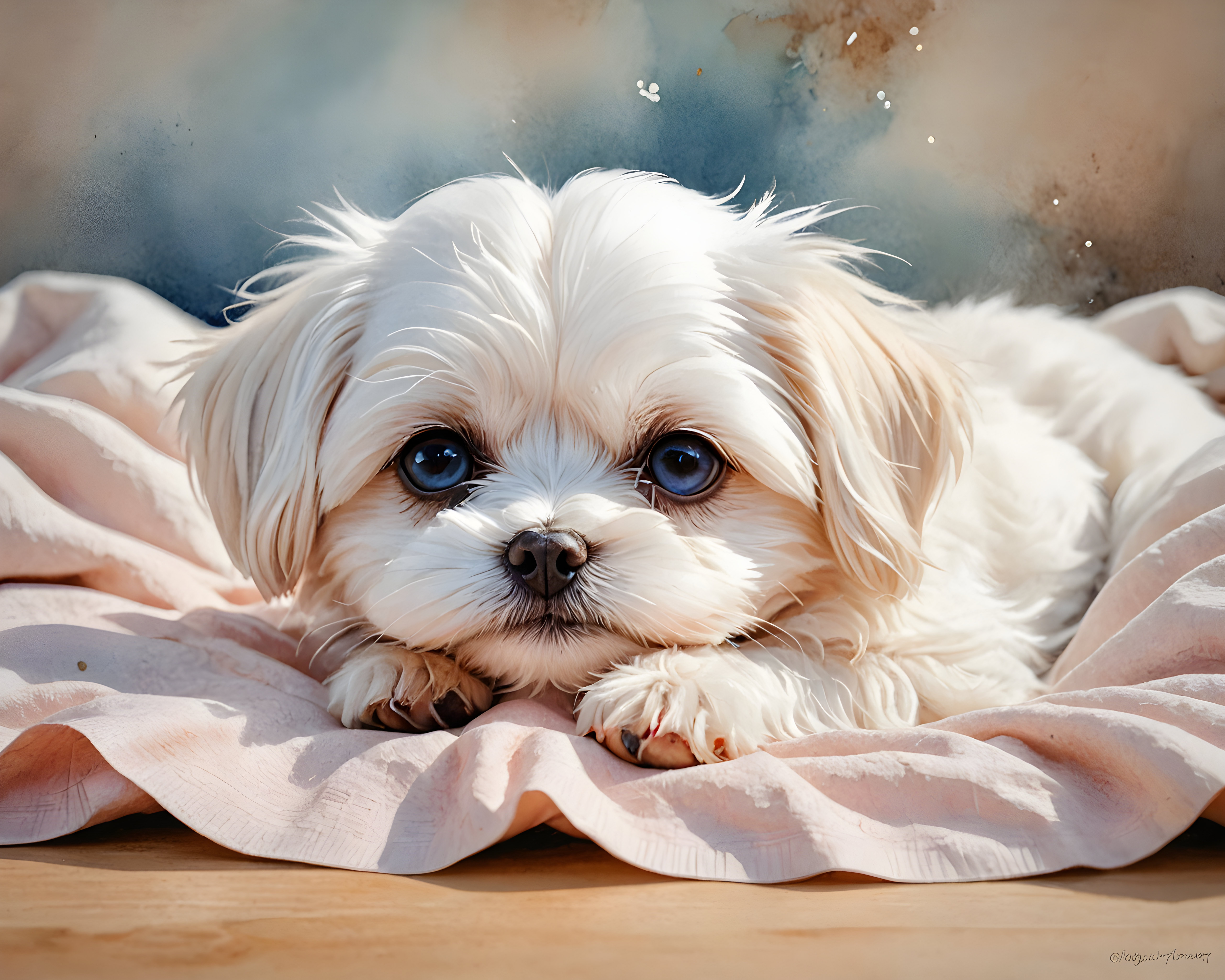 Maltese — Watercolor (Cute)