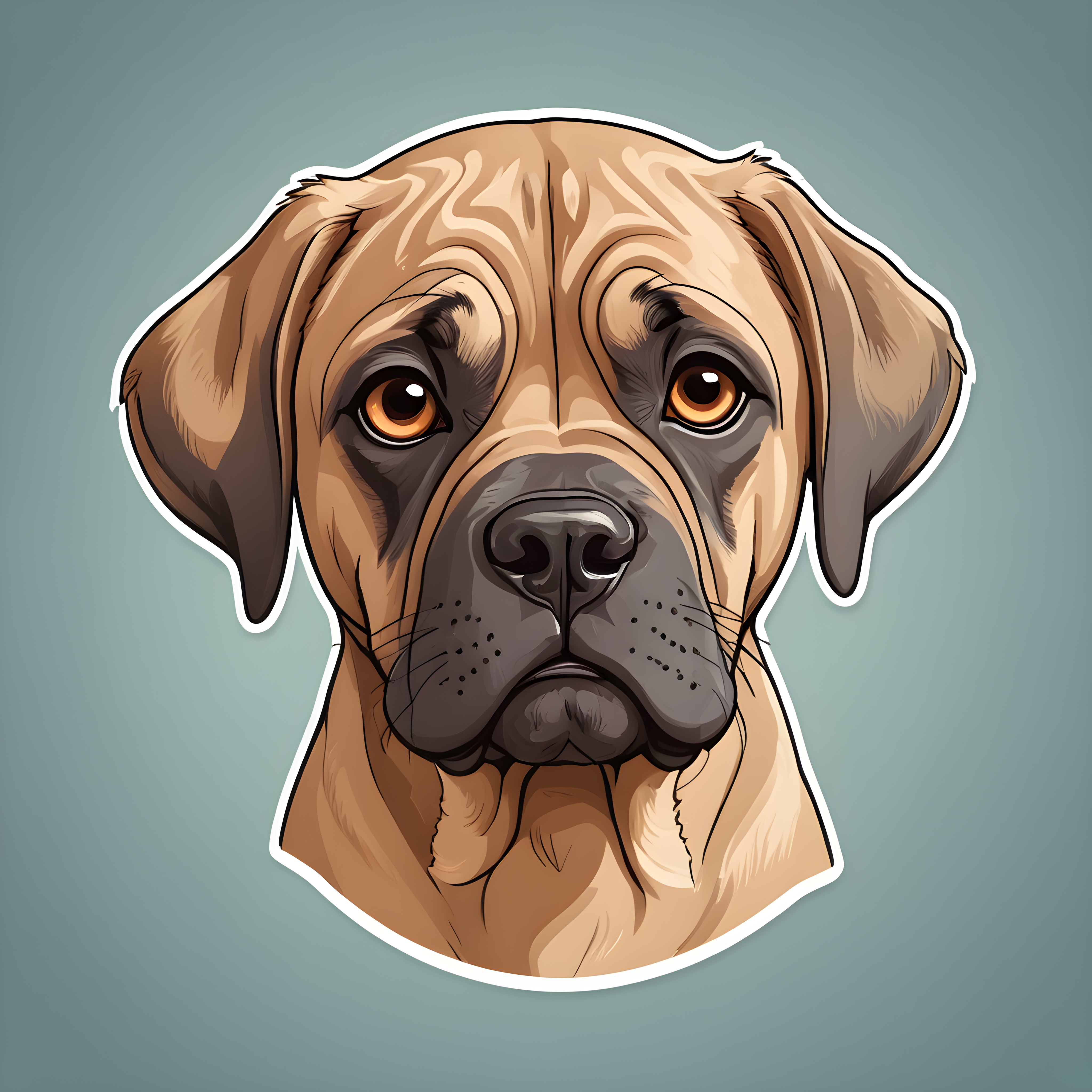 Mastiff — Cartoon / Kawaii (Emotional)