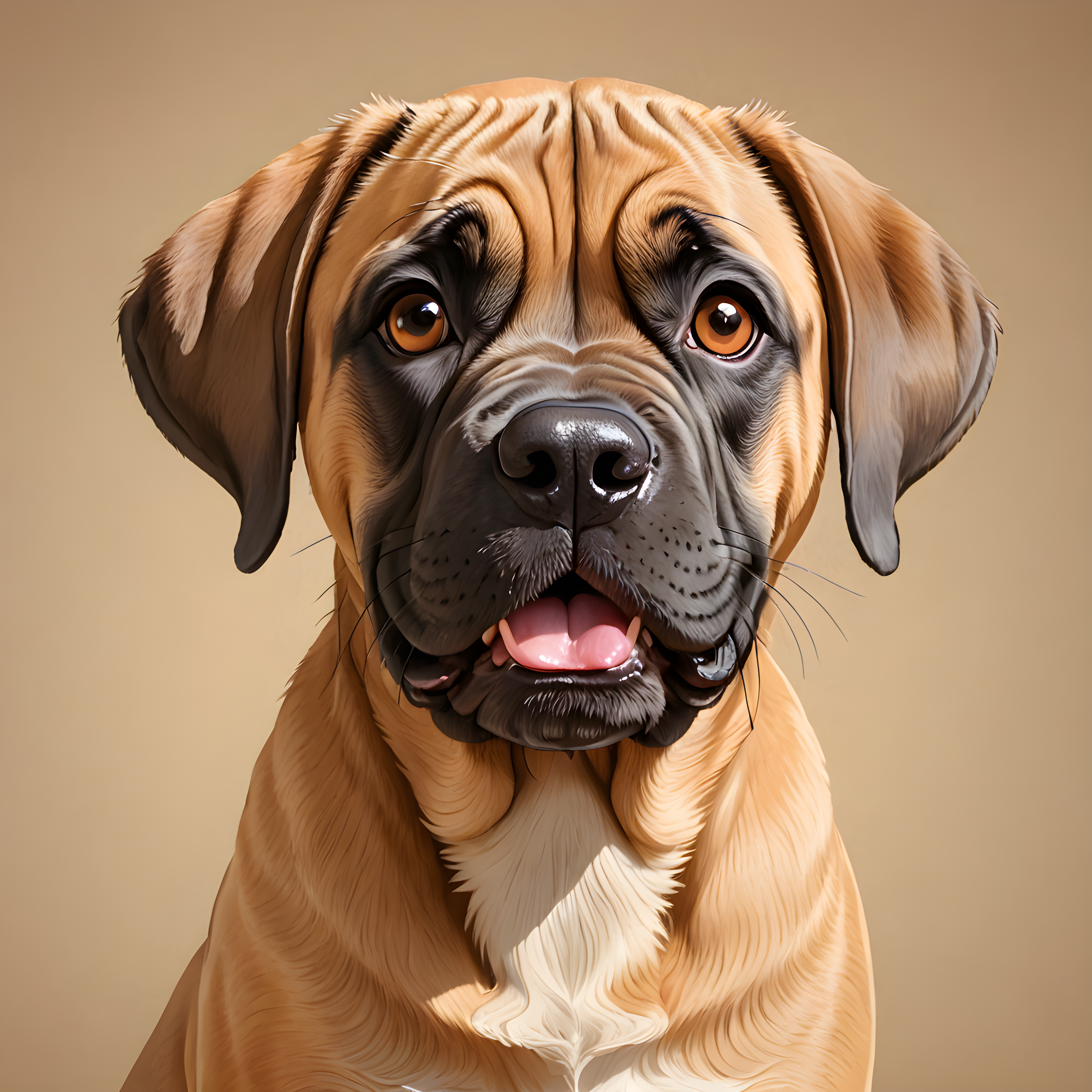 Mastiff — Cartoon / Kawaii (Happy)