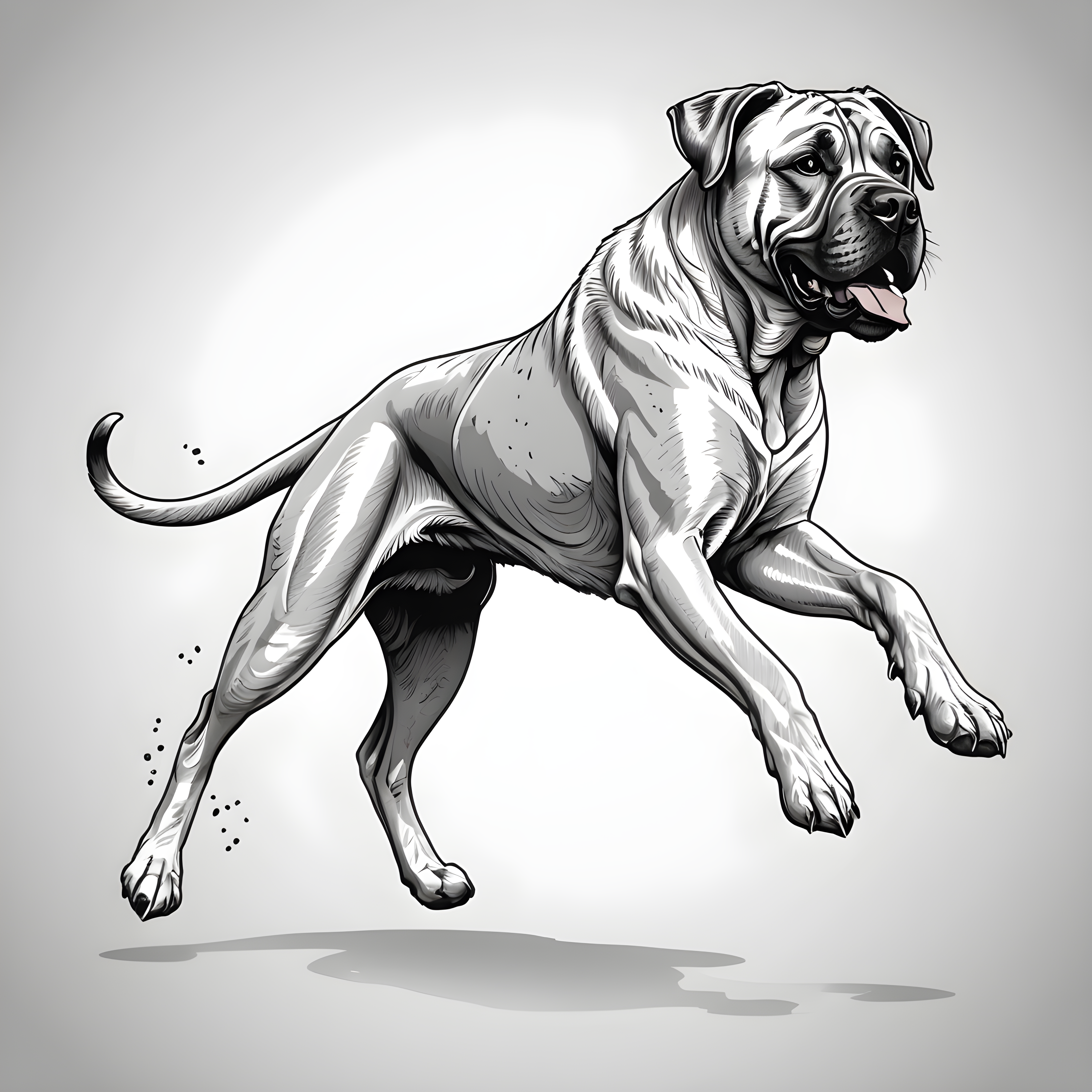 Mastiff — Line Art (Fantasy)