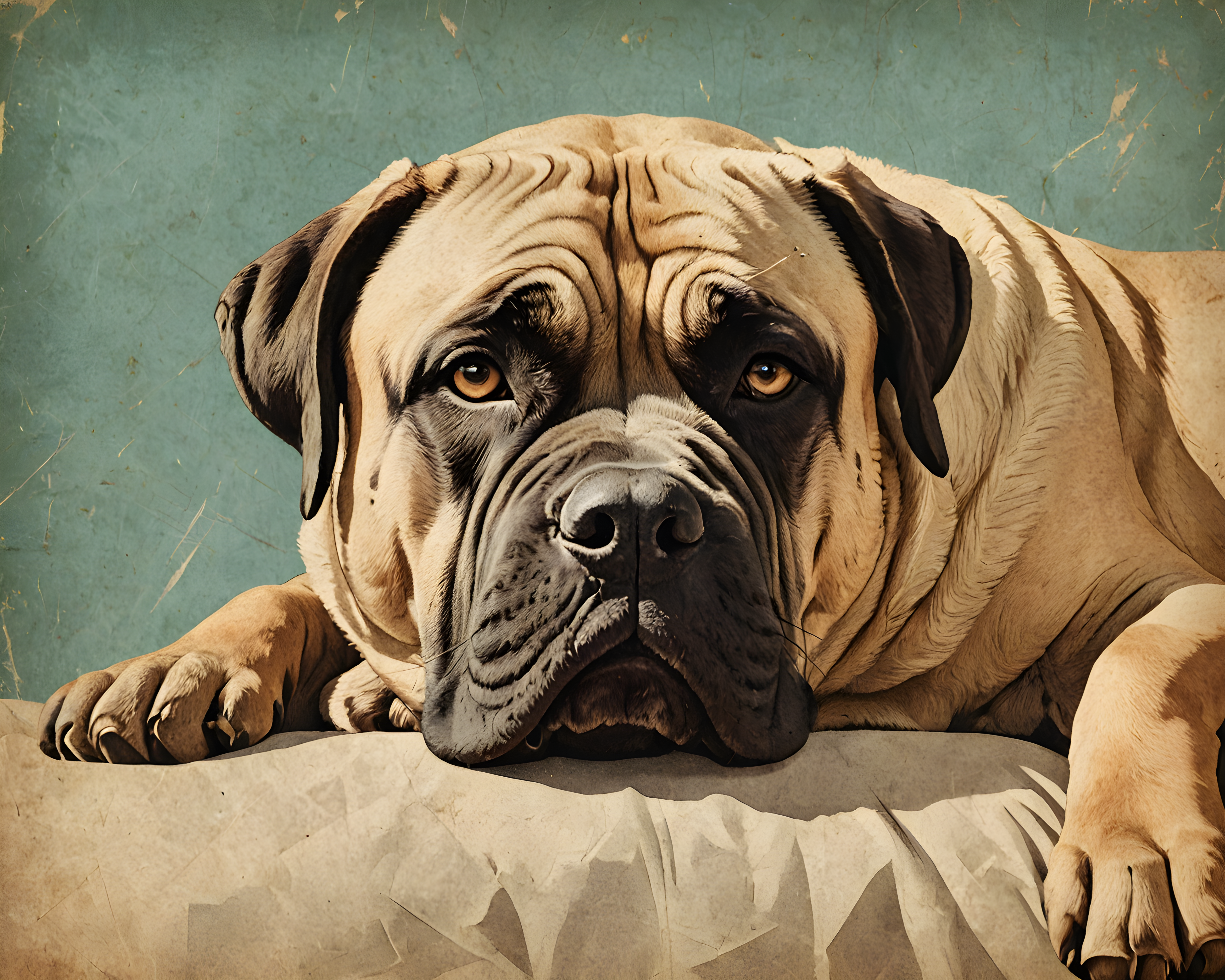 Mastiff — Vintage Poster (Emotional)