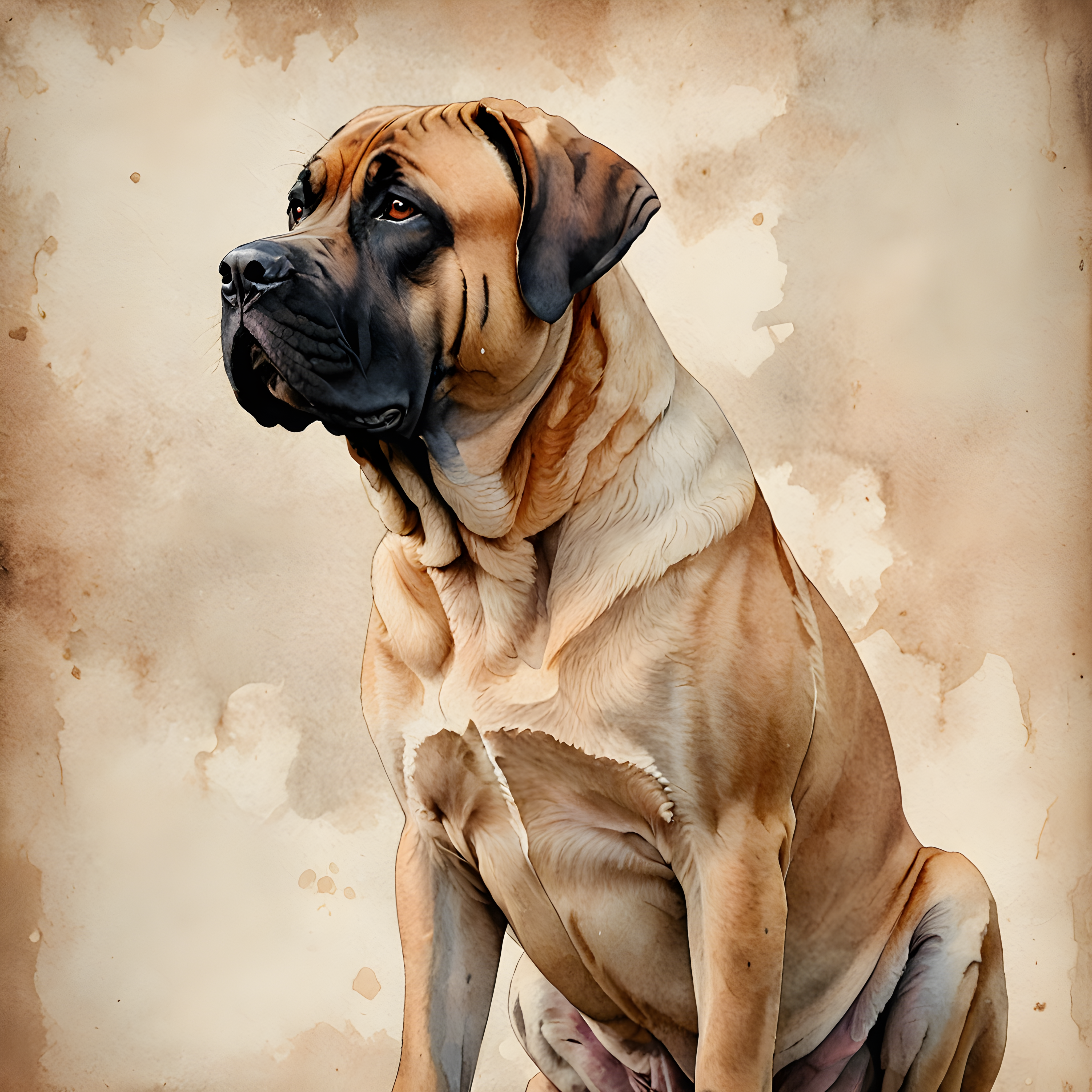 Mastiff — Watercolor (Aesthetic)