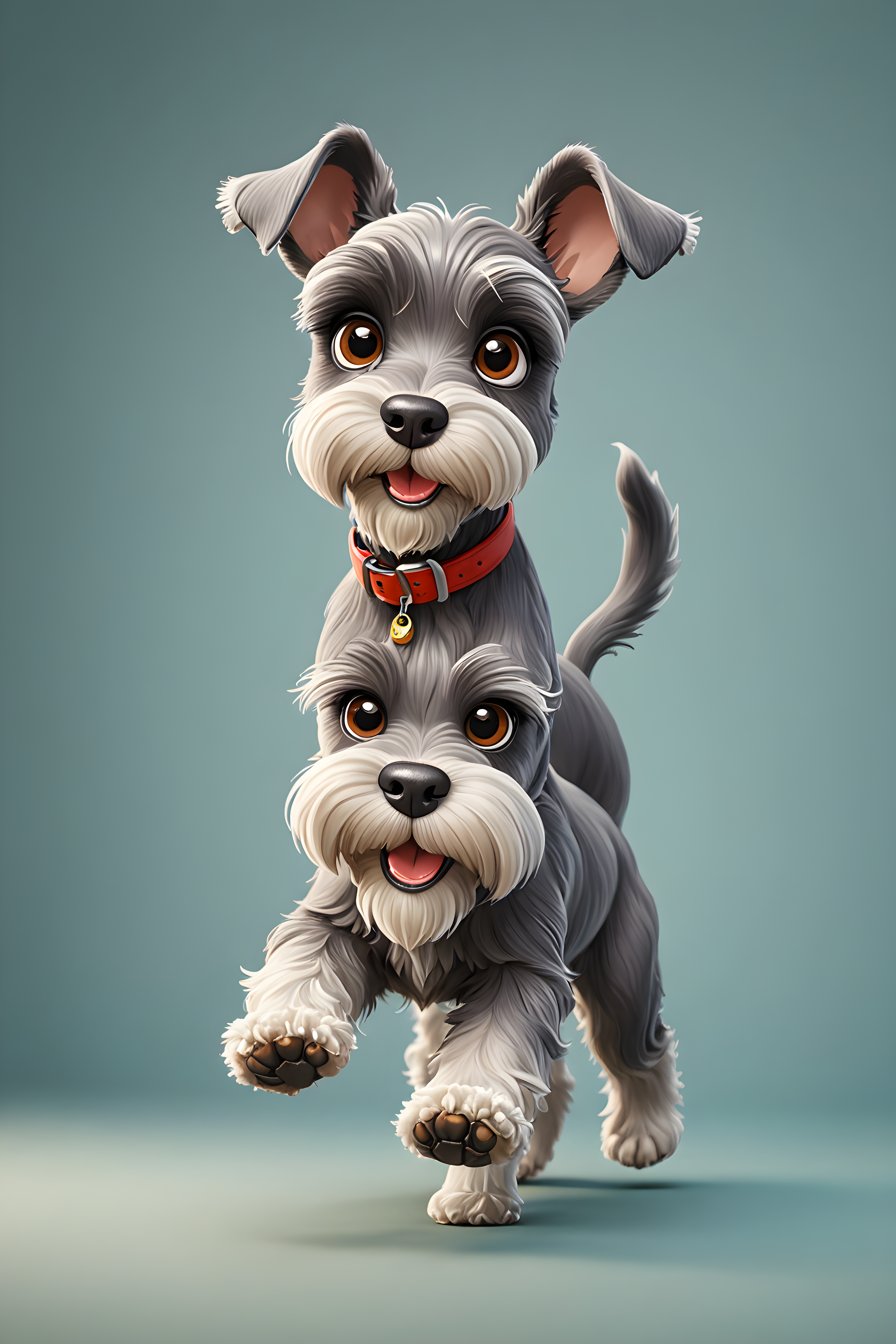 Miniature Schnauzer — Cartoon / Kawaii (Emotional)