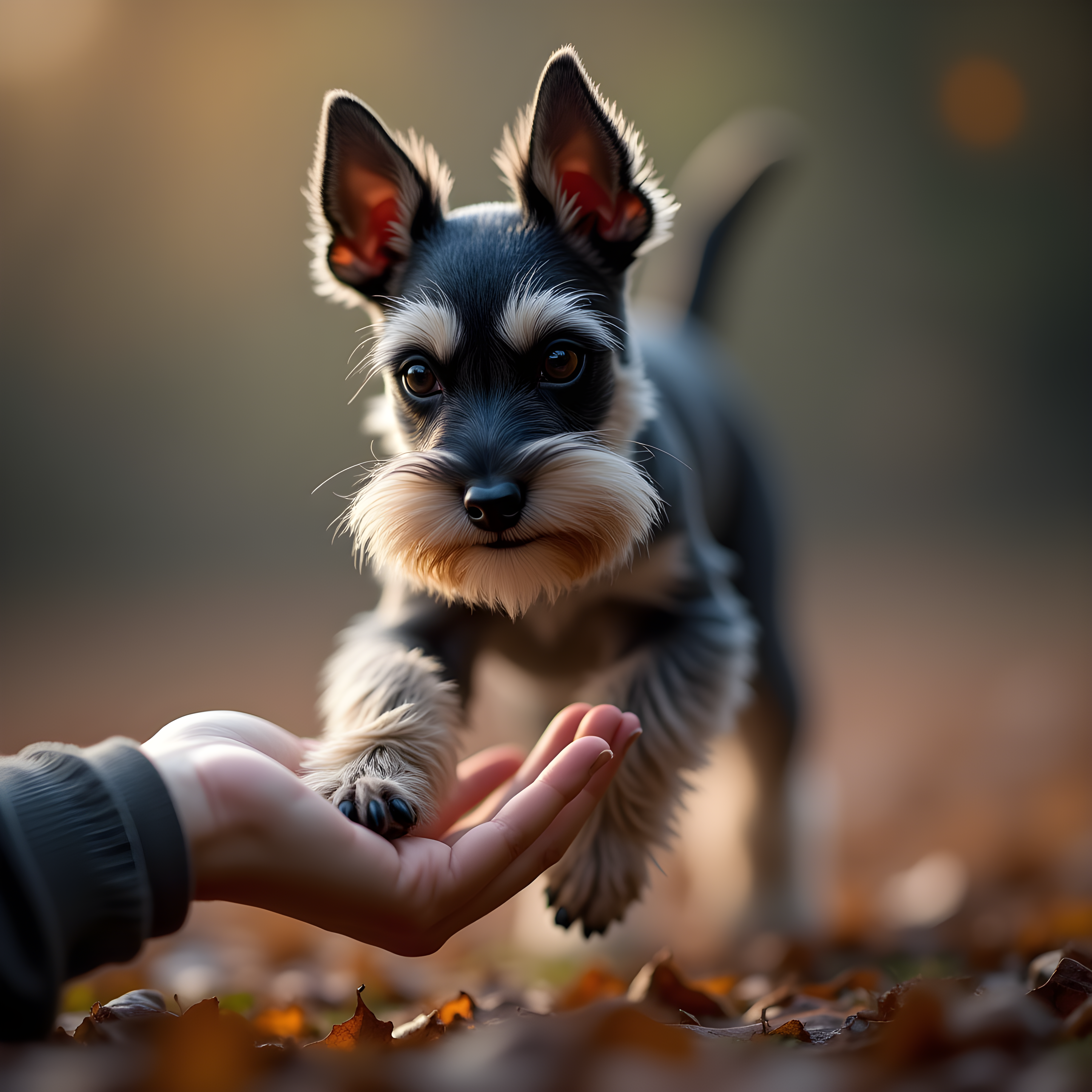 Miniature Schnauzer — Hyper-Realistic (Energetic)
