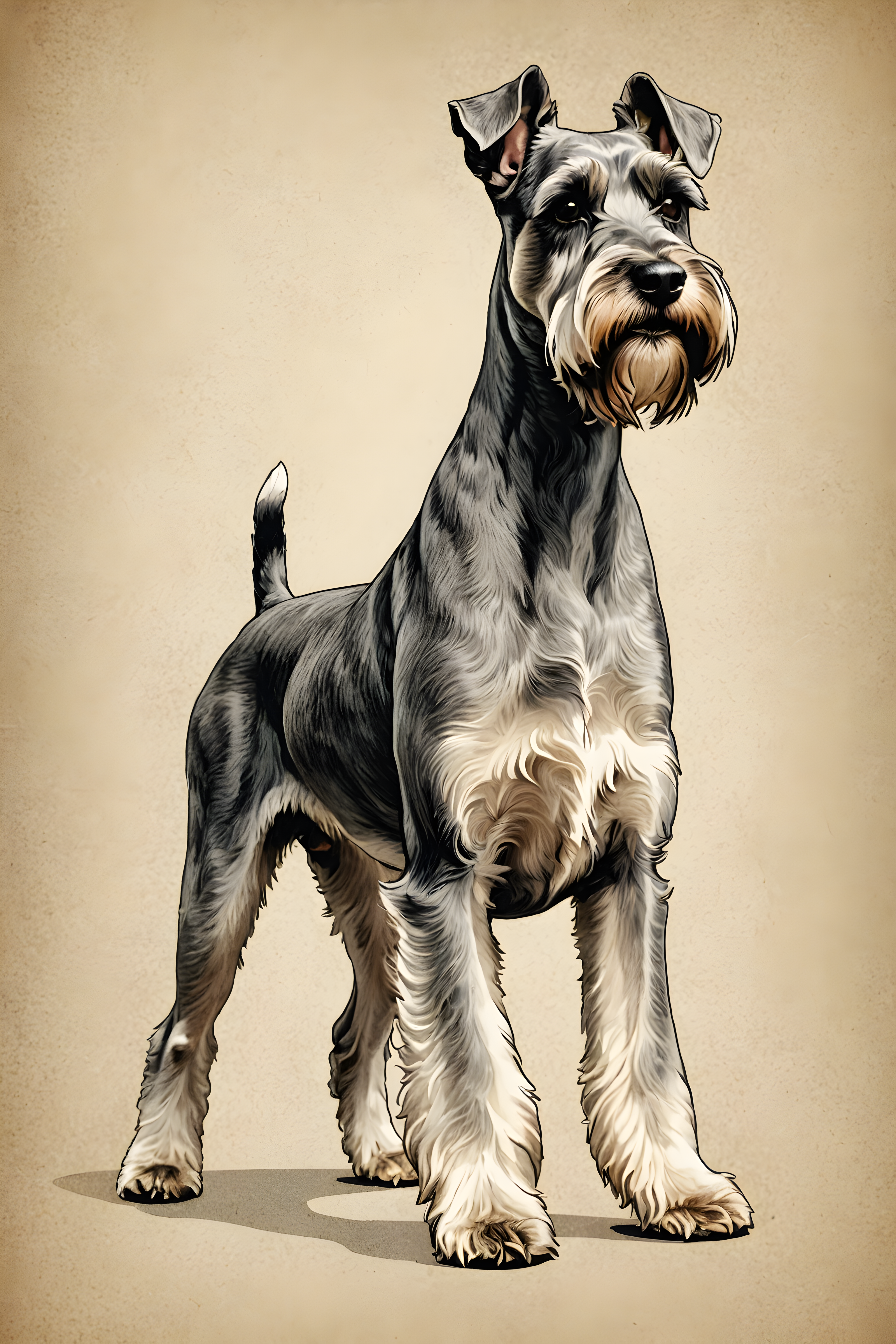 Miniature Schnauzer — Retro (Motivational)