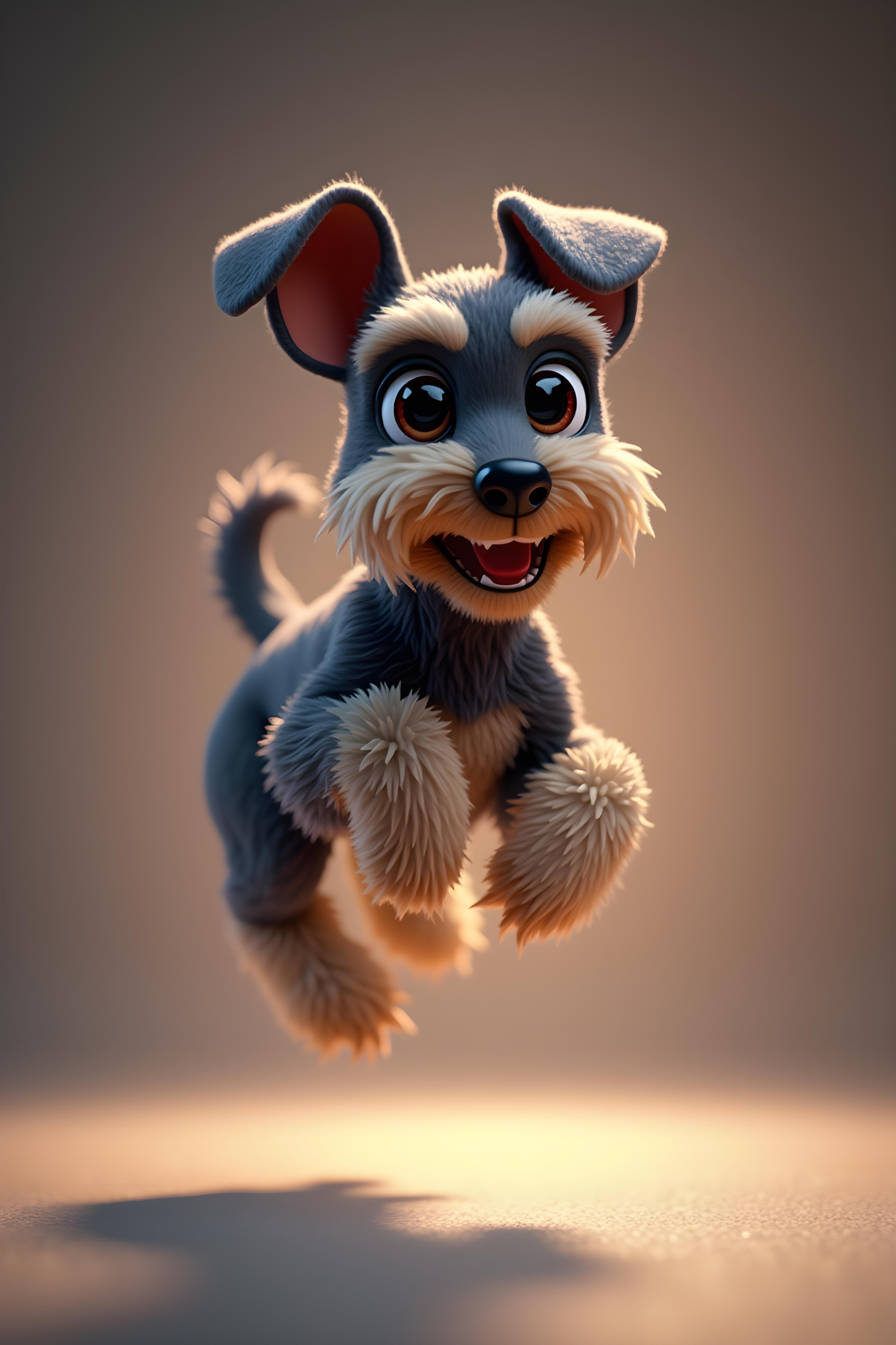 Miniature Schnauzer — 3D Render (Motivational)