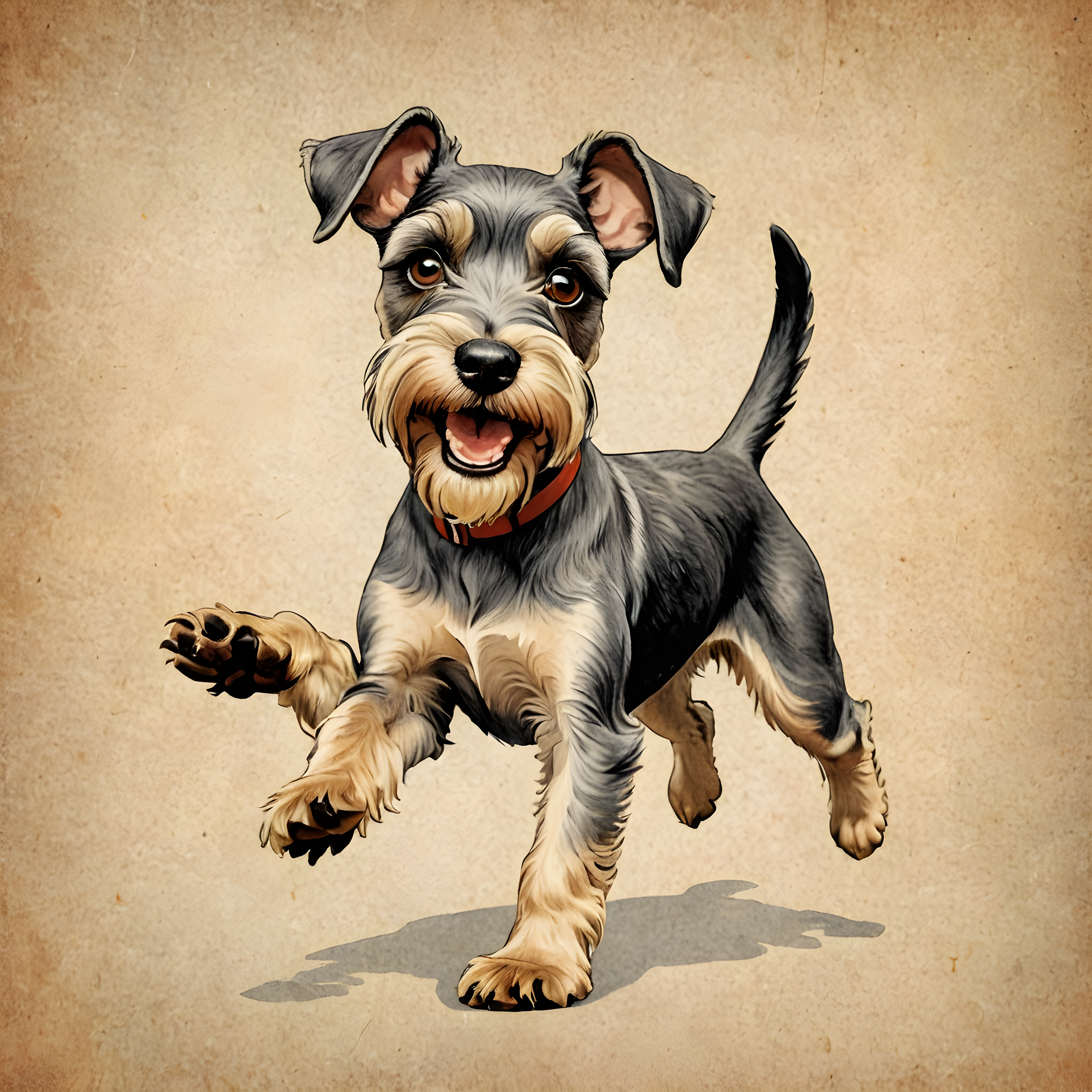 Miniature Schnauzer — Vintage Poster (Cute)