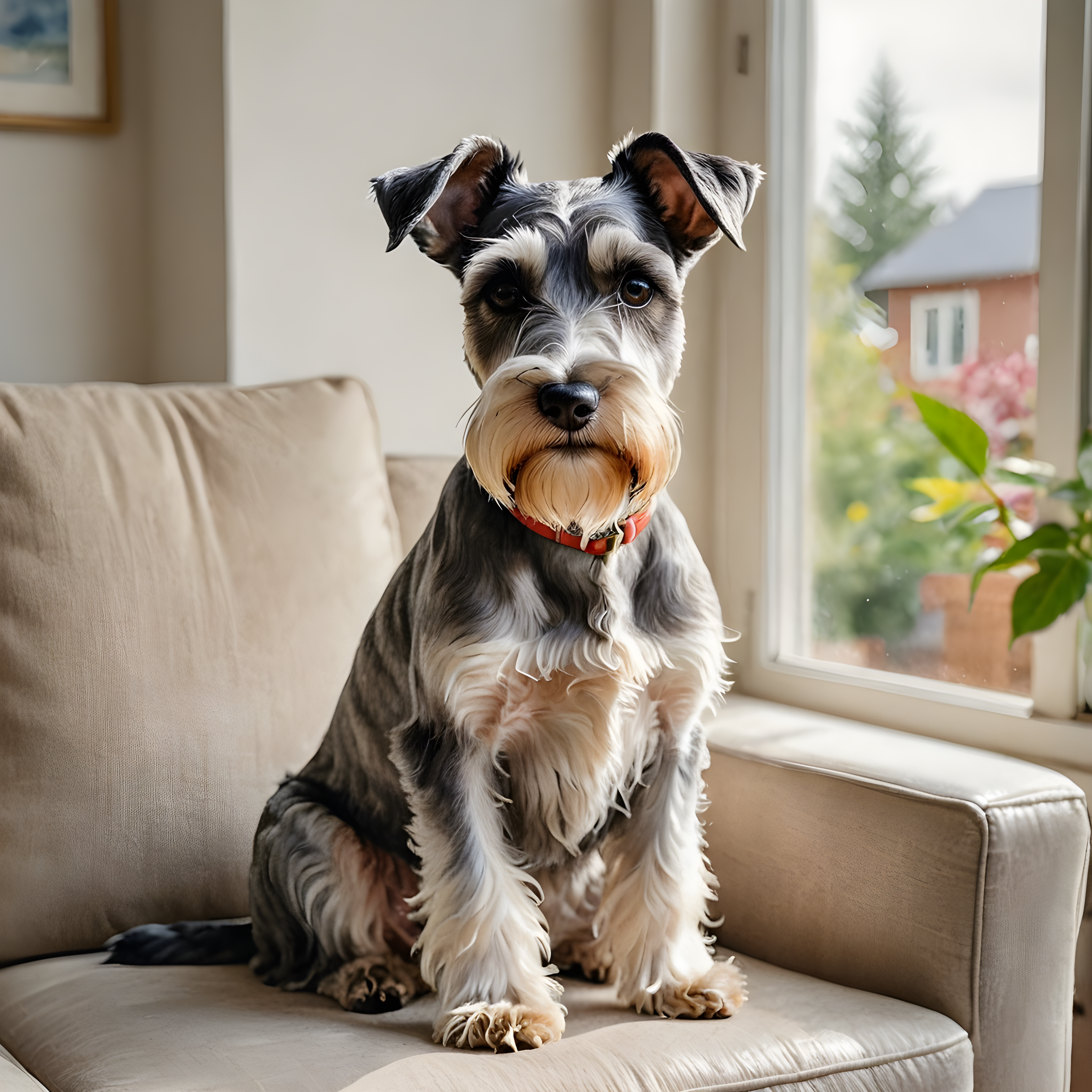 Miniature Schnauzer — Watercolor (Lifestyle)