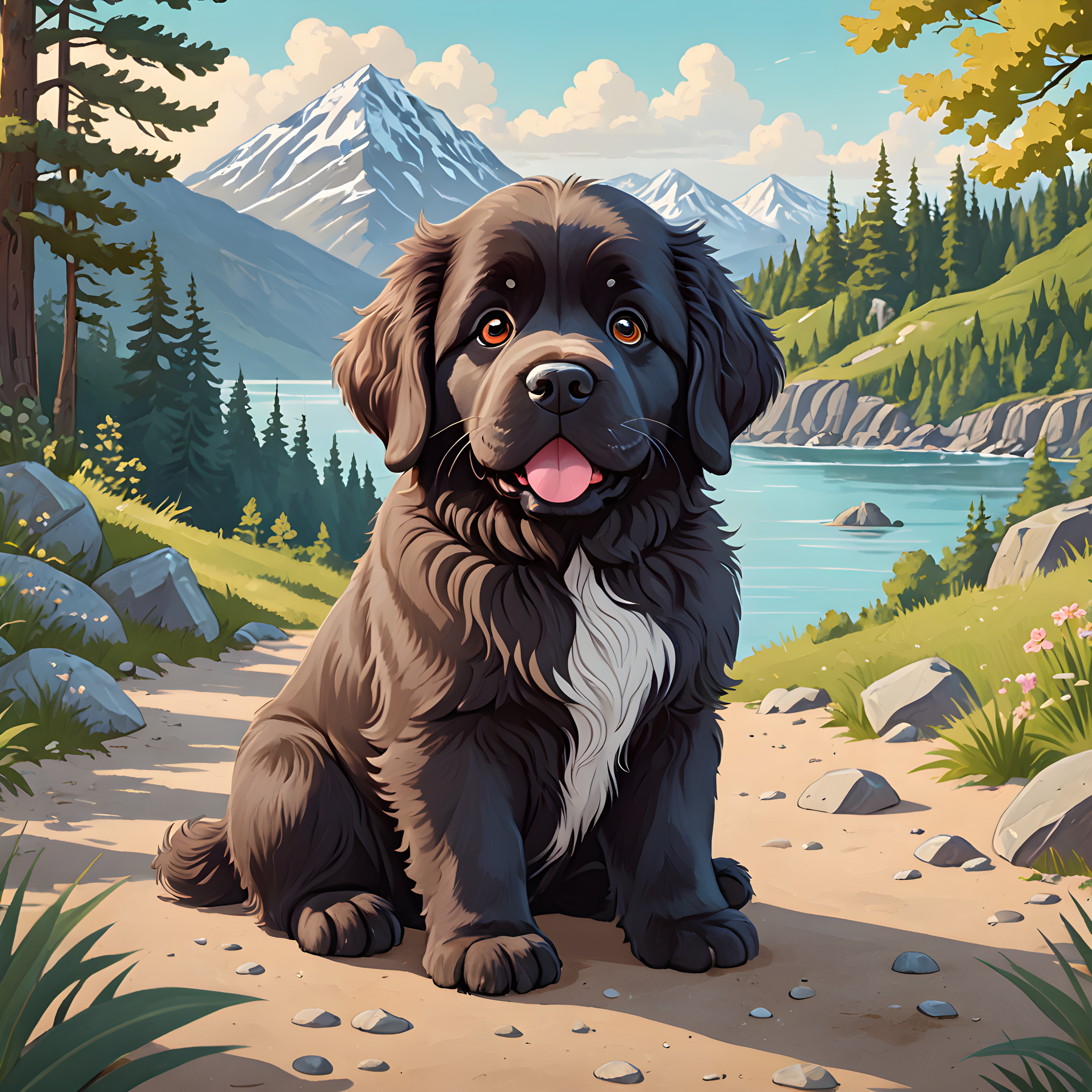 Newfoundland — Cartoon / Kawaii (Cute)