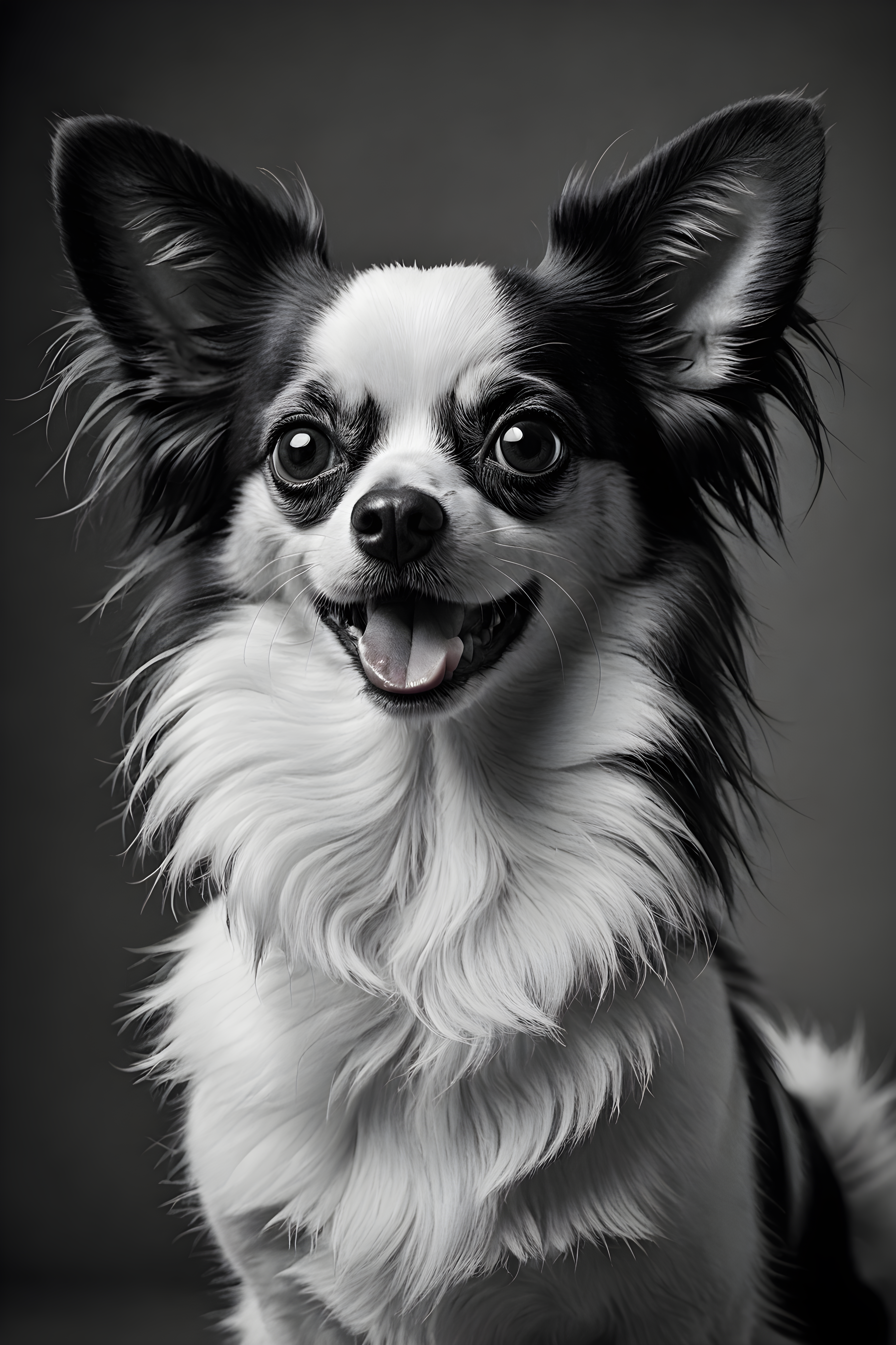 Papillon — Black & White (Funny)