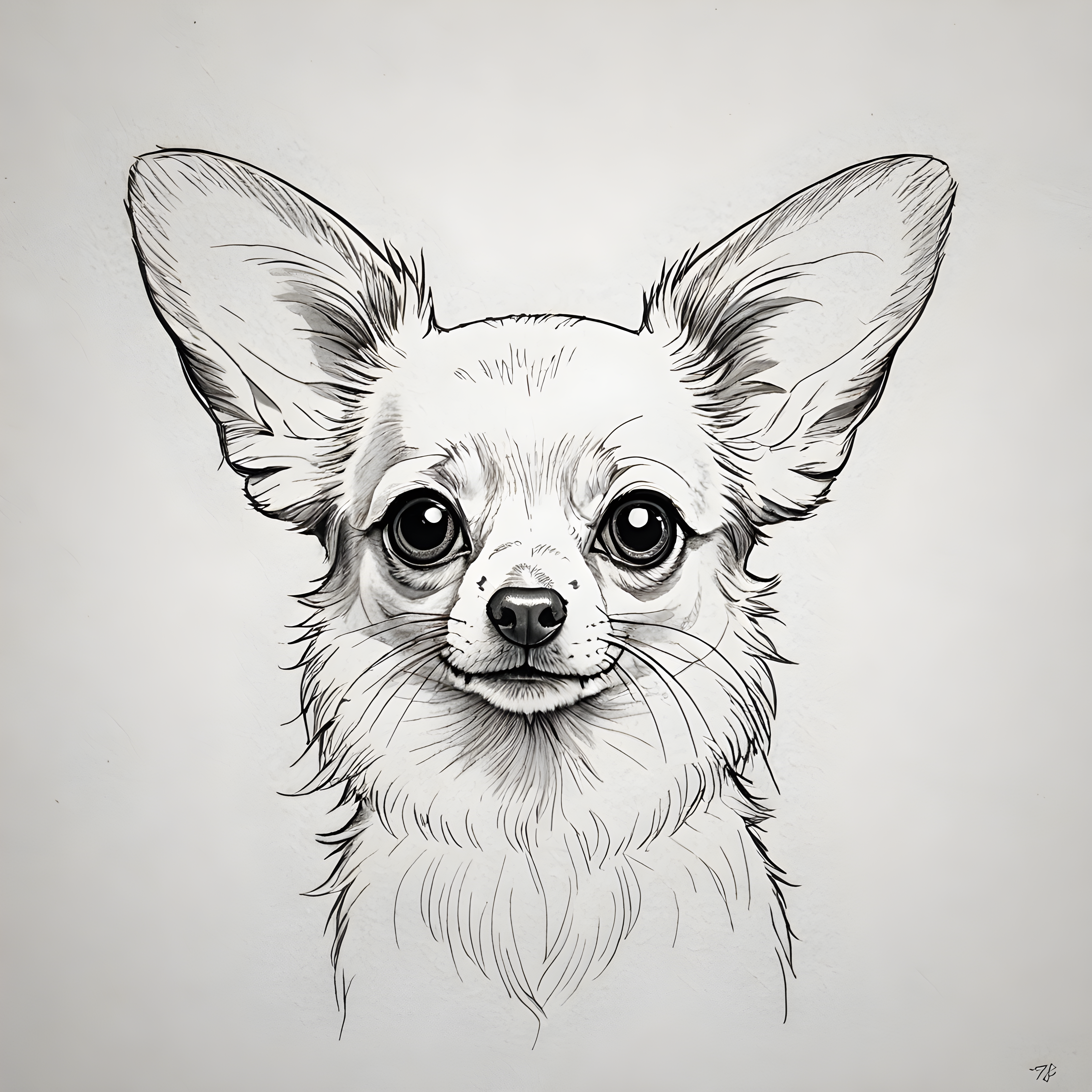 Papillon — Minimalist Line Art (Cute)