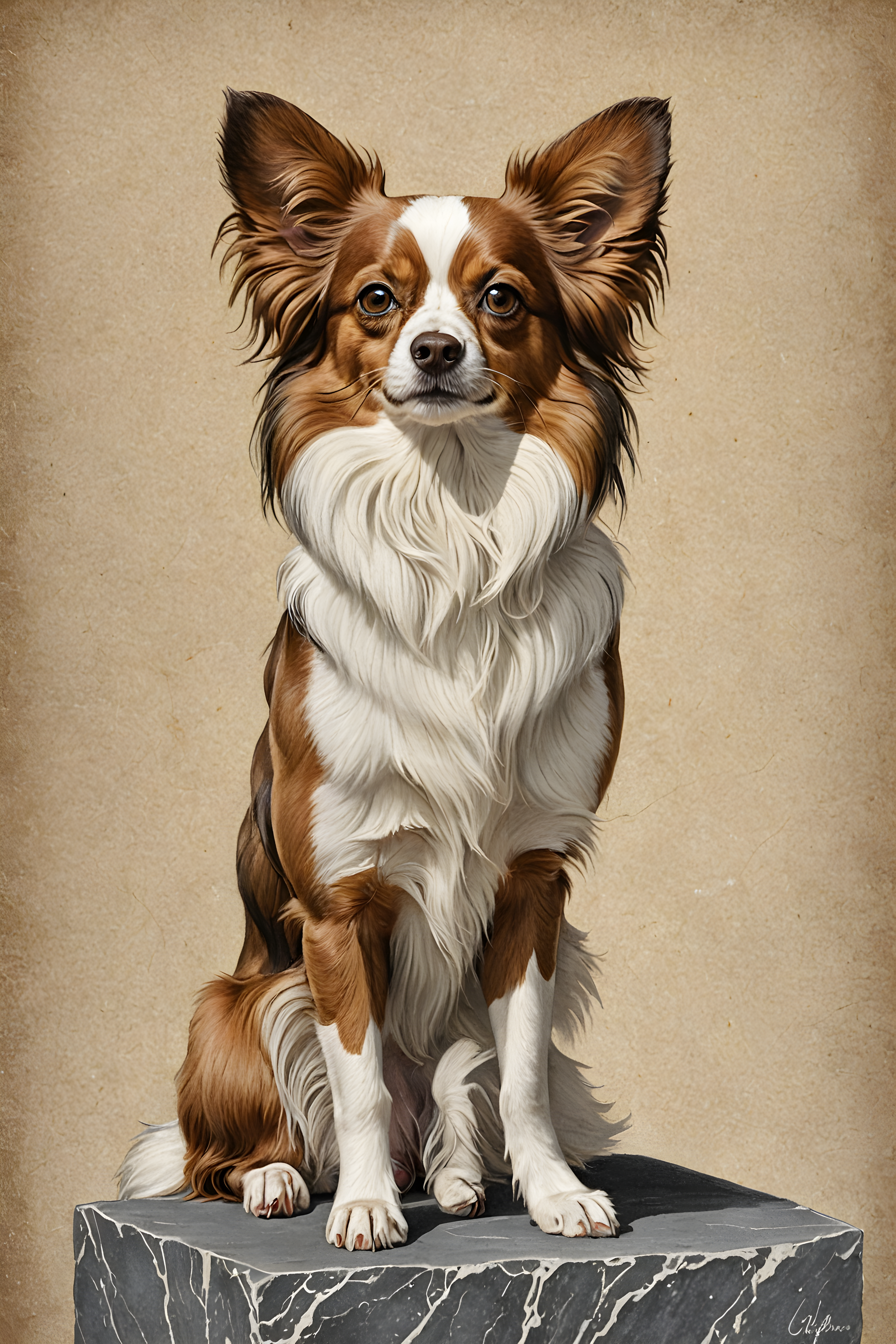 Papillon — Pencil Sketch (Luxury)
