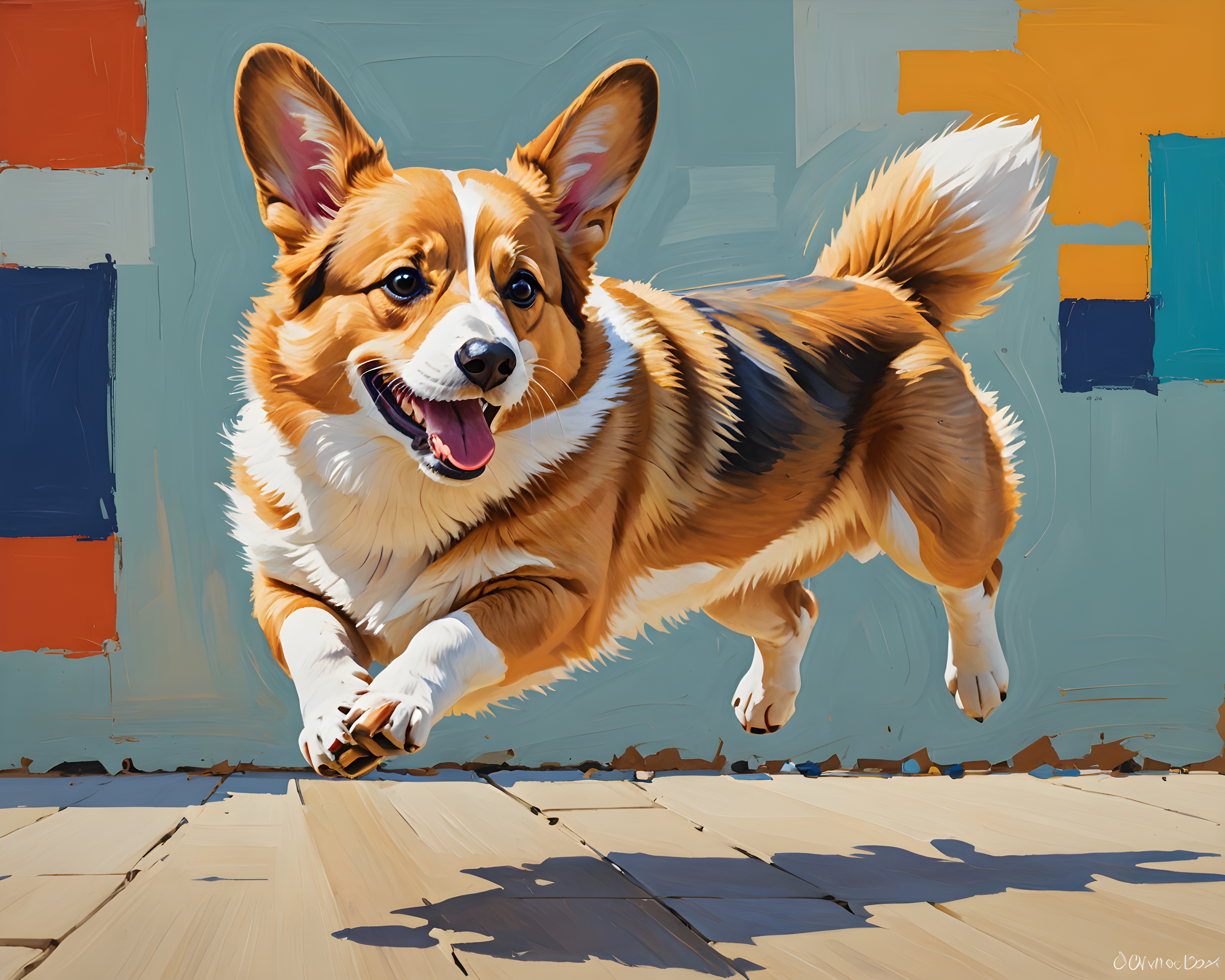 Pembroke Welsh Corgi — Abstract (Energetic)