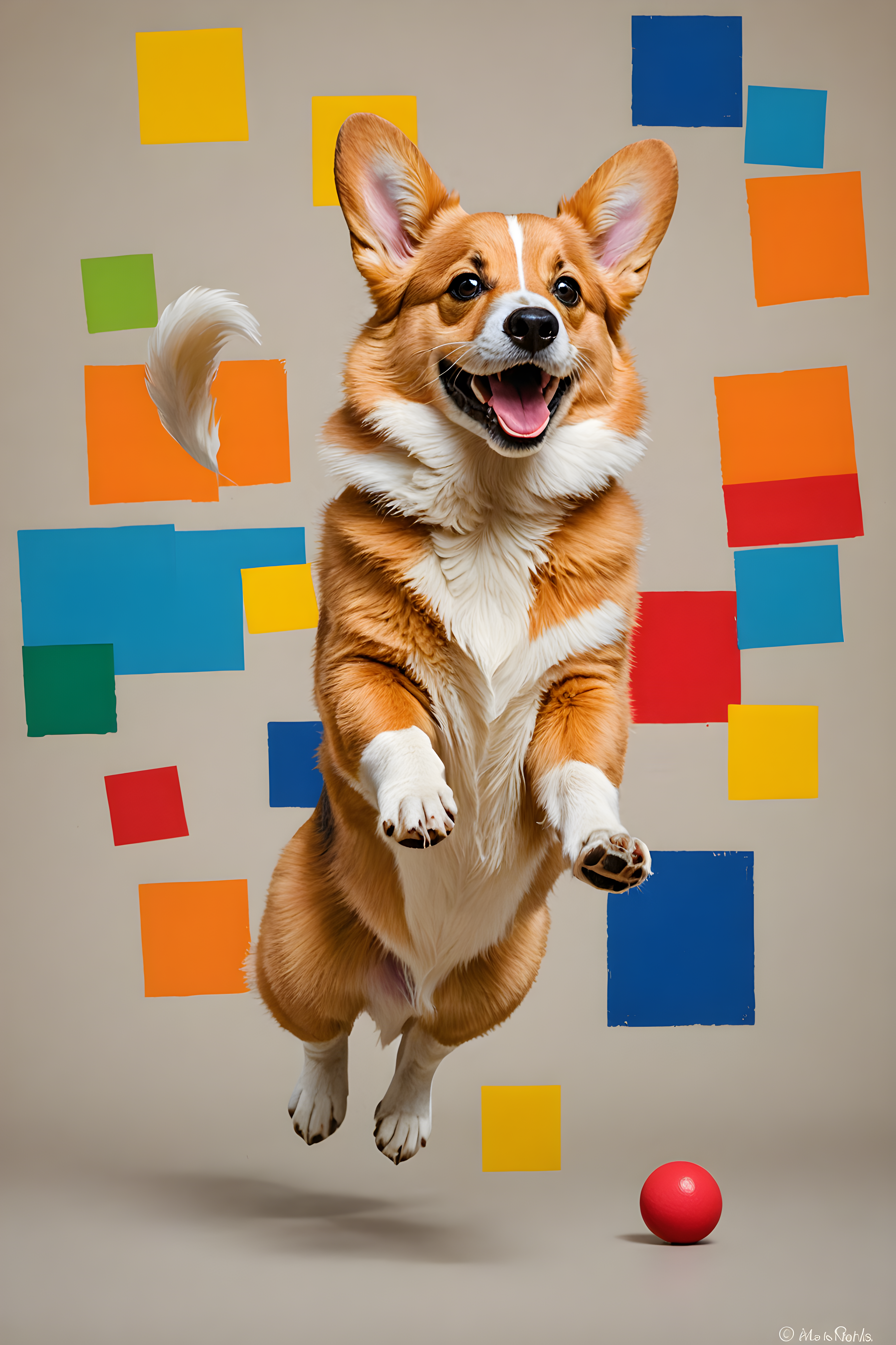 Pembroke Welsh Corgi — Abstract (Playful)